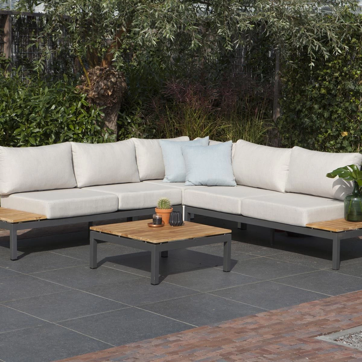 Exotan Villa All Weather Loungeset Met Hoekbank - Afbeelding 2