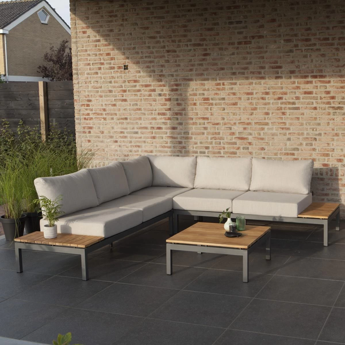 Exotan Villa All Weather Loungeset Met Hoekbank - Afbeelding 4