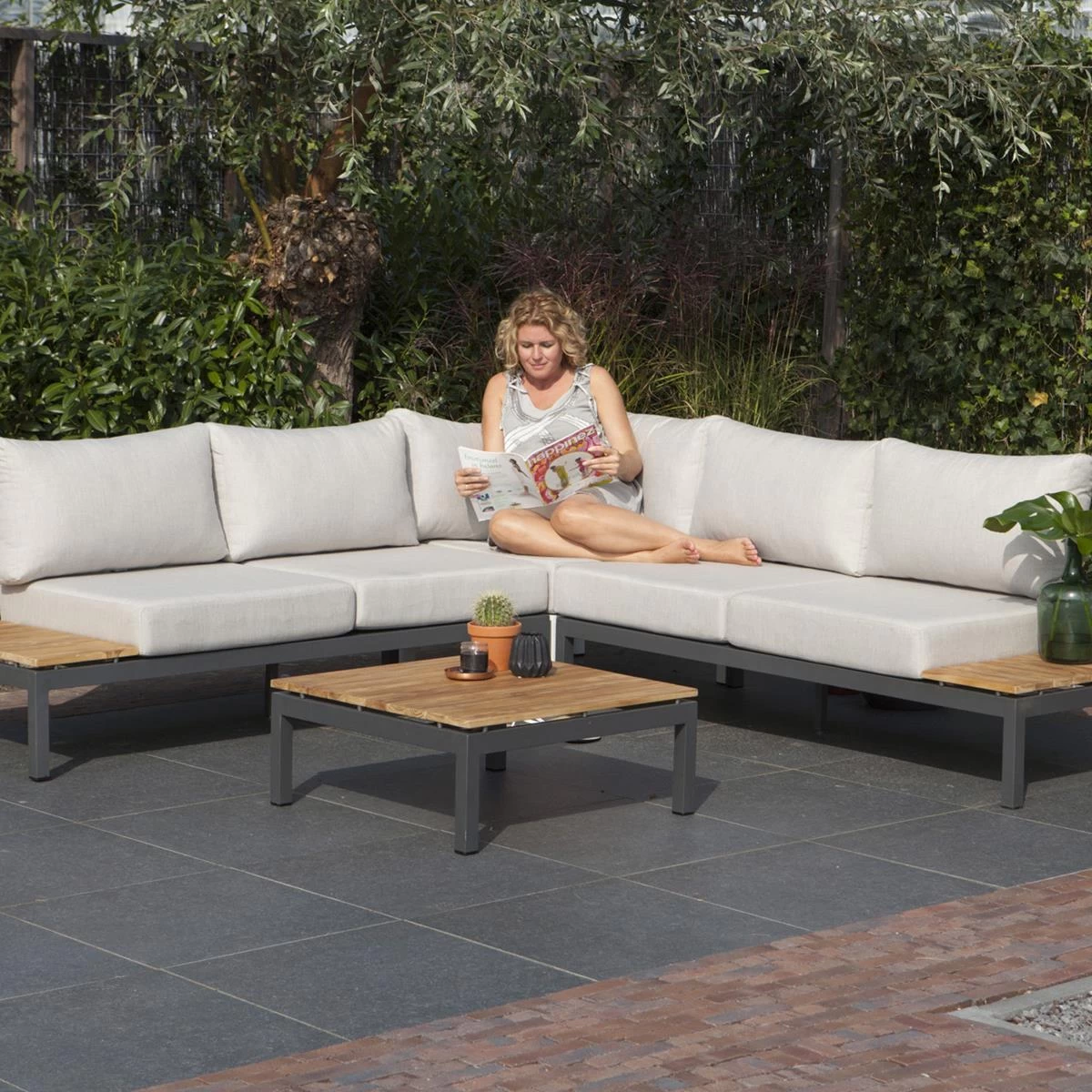 Exotan Villa All Weather Loungeset Met Hoekbank - Afbeelding 5