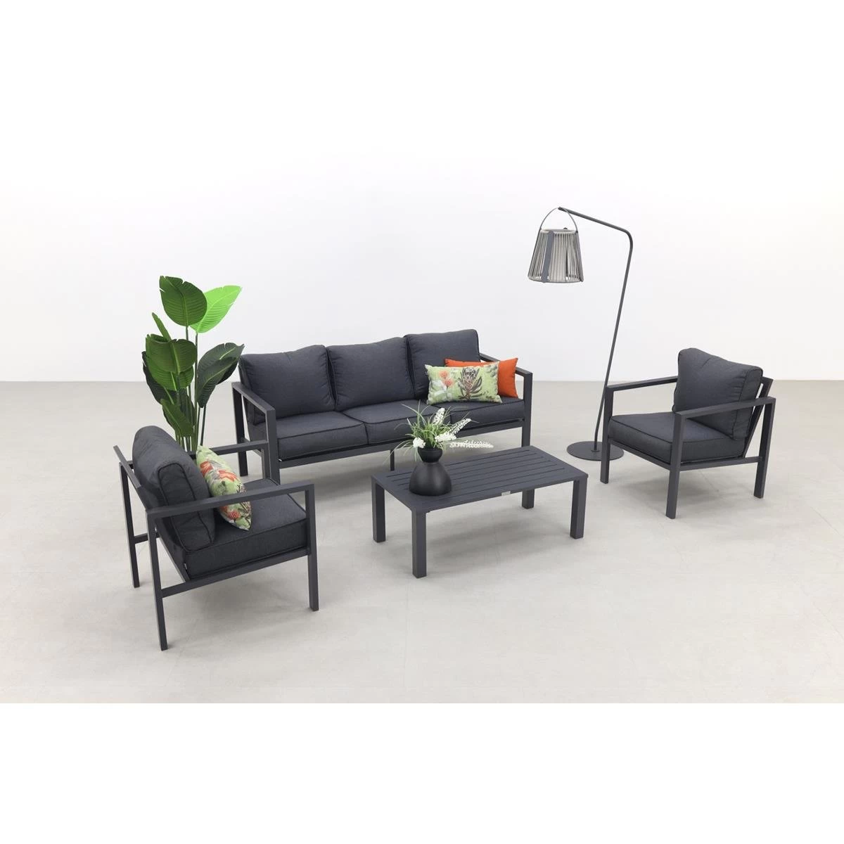 Garden Impressions Durban Loungeset 4-delig - Zwart - Afbeelding 8