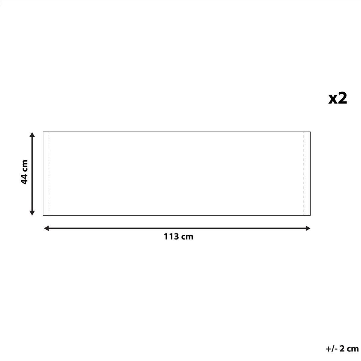 Beliani - ANZIO|AVELLINO - Ligstoel Doek Set Van 2 - Roze - Polyester - Afbeelding 5