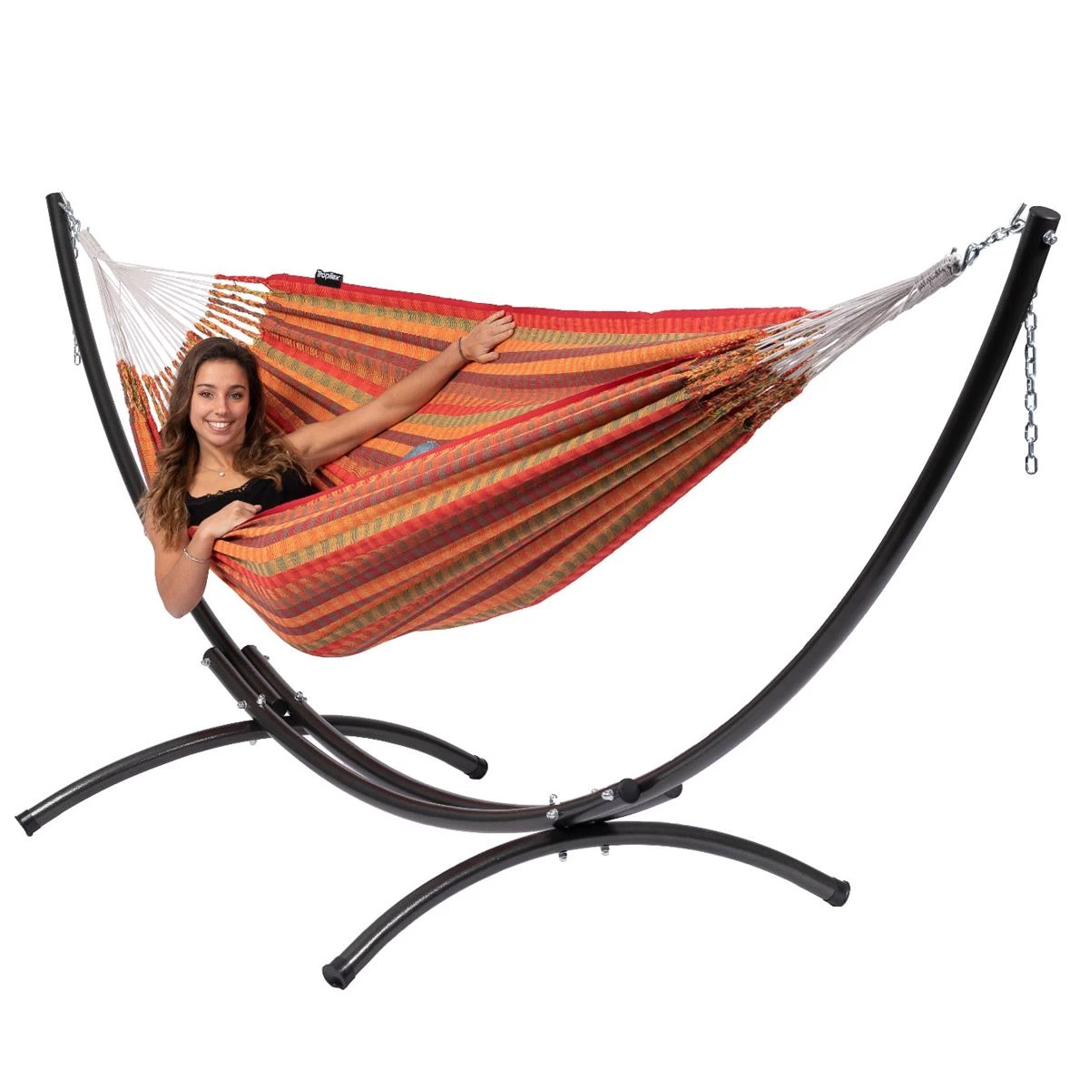 Tropilex® Hangmat Tweepersoons Premium Melon Oranje - Afbeelding 10