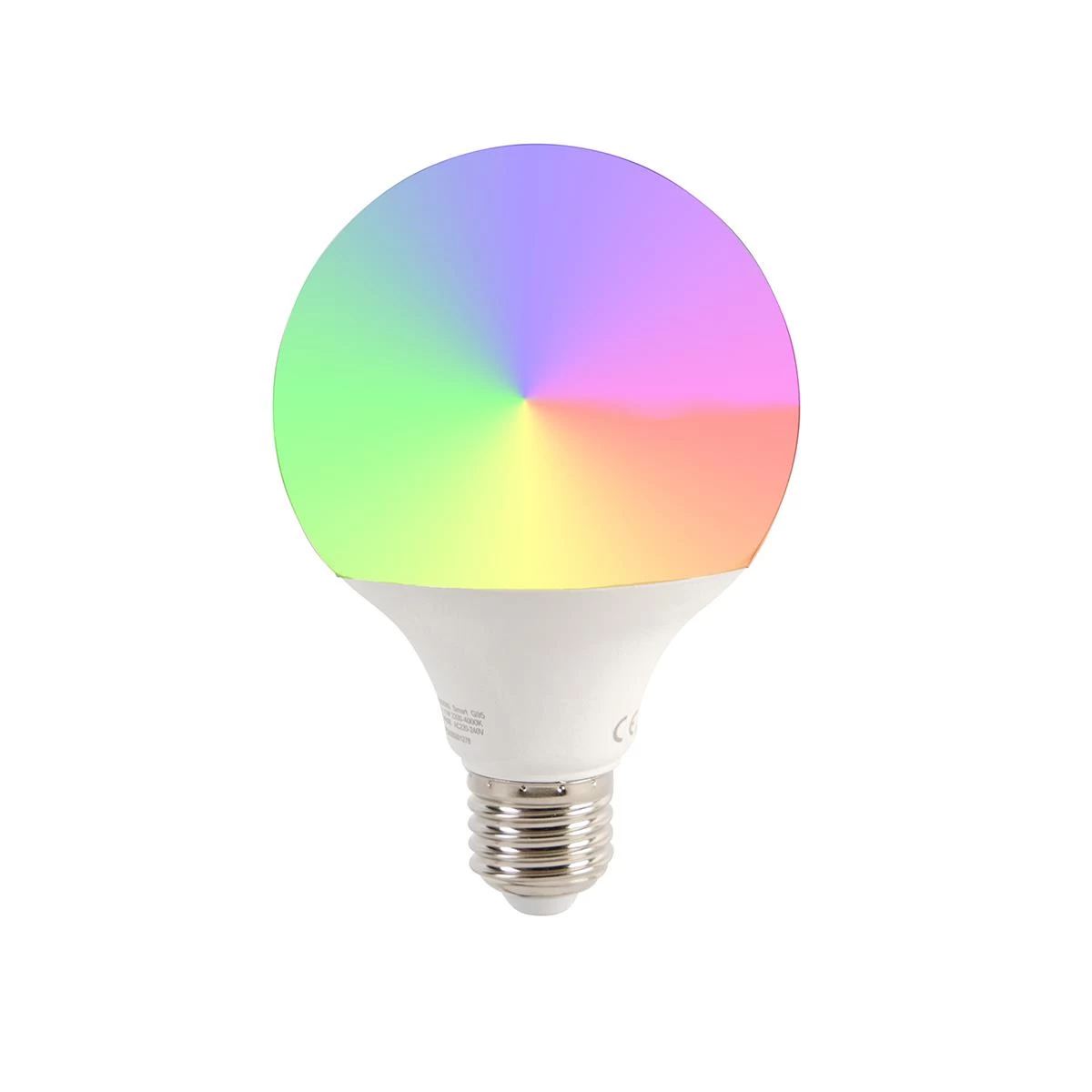 QAZQA Smart Vloerlamp Wit 110 Cm Incl. Wifi G95 - Storm Extra Large - Afbeelding 5