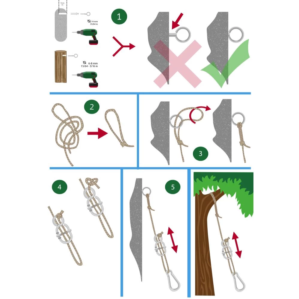 Tropilex® Hangmatbevestiging Complete Metal Metaal - Afbeelding 5