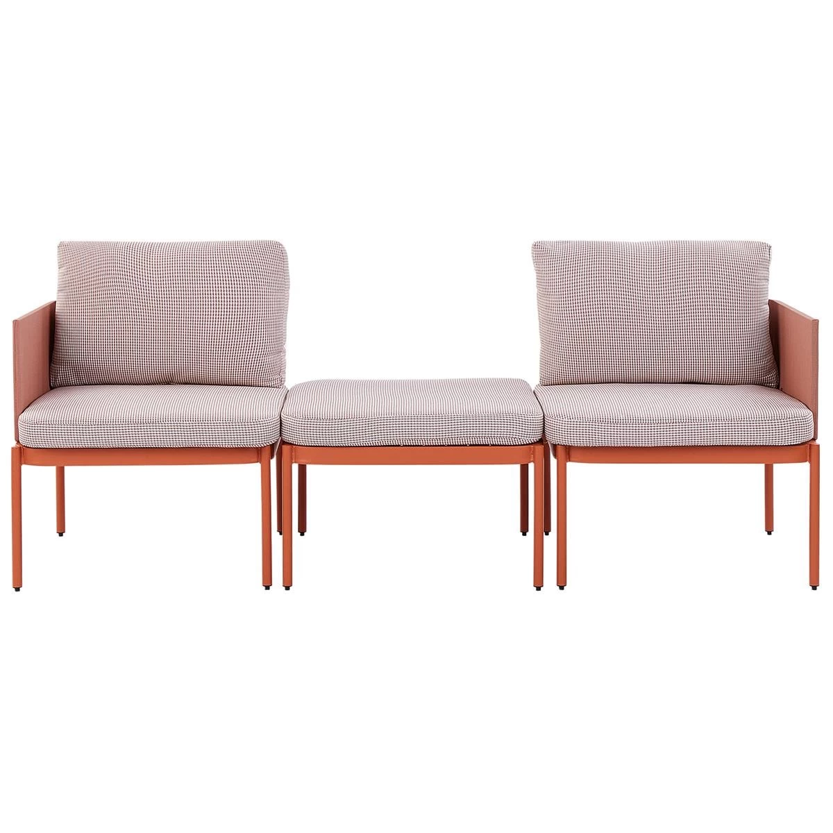 Beliani - TERRACINA - Loungeset Voor 2 - Oranje - Aluminium