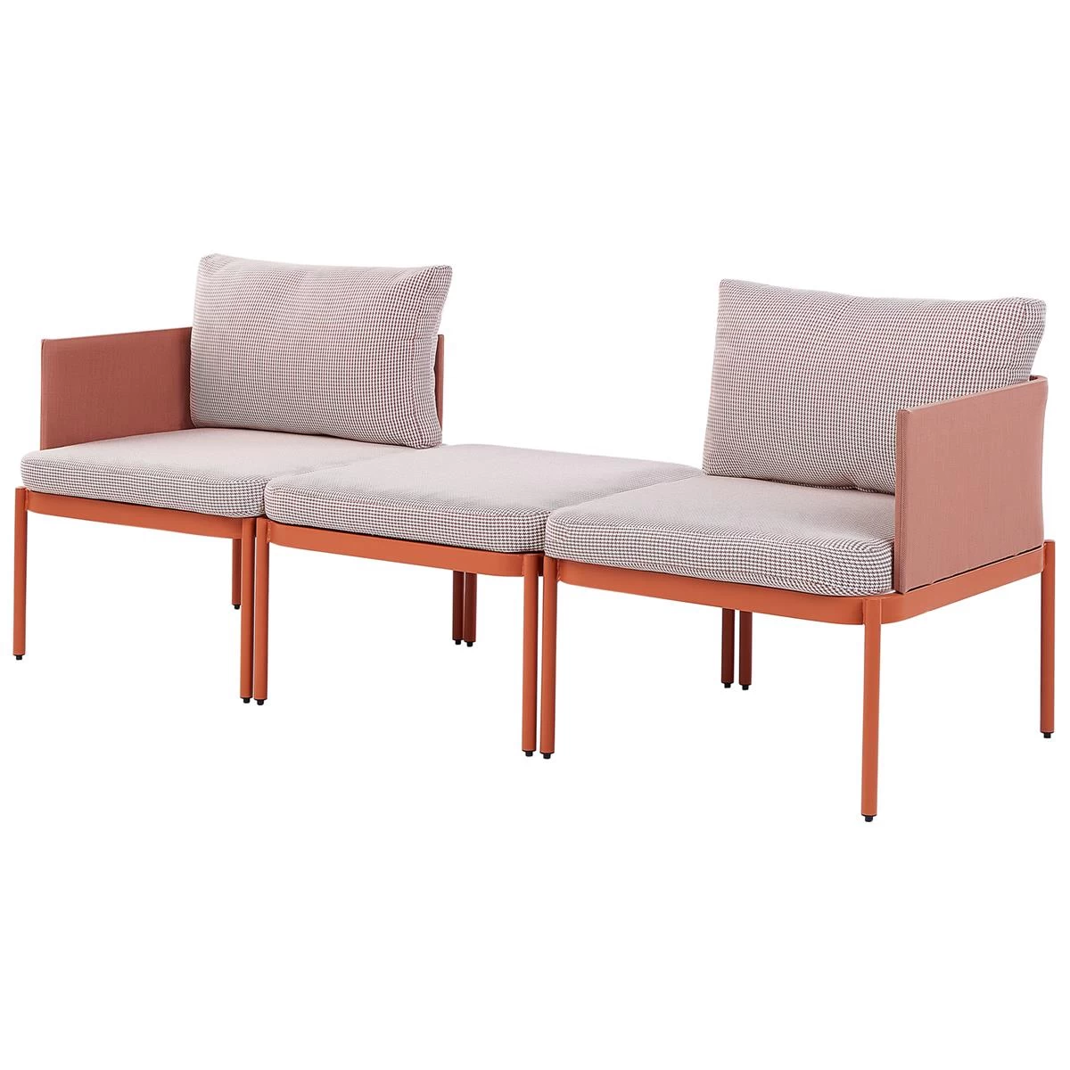 Beliani - TERRACINA - Loungeset Voor 2 - Oranje - Aluminium - Afbeelding 5