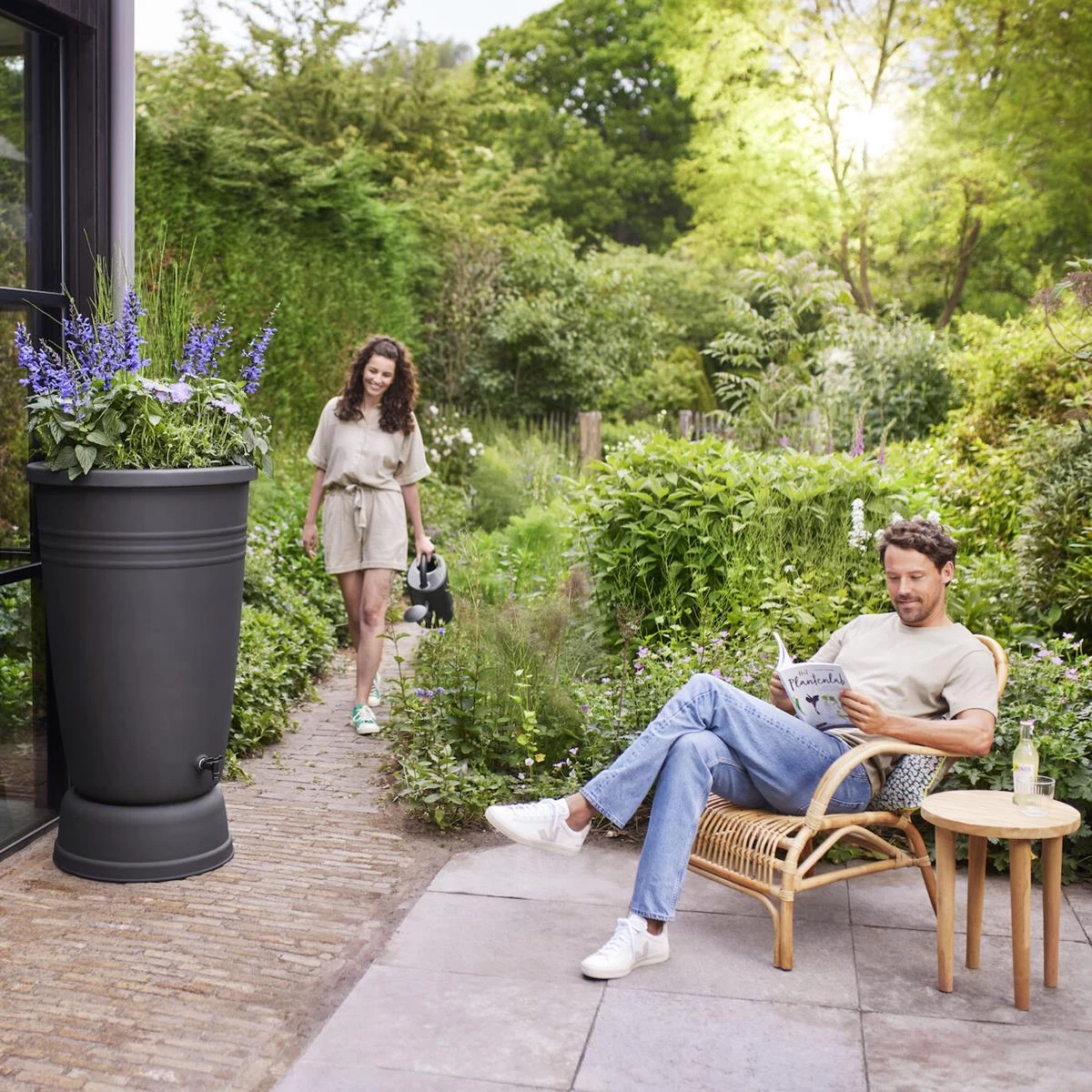 Elho Green Basics Plus Regenton 200 L - Zwart - Afbeelding 3