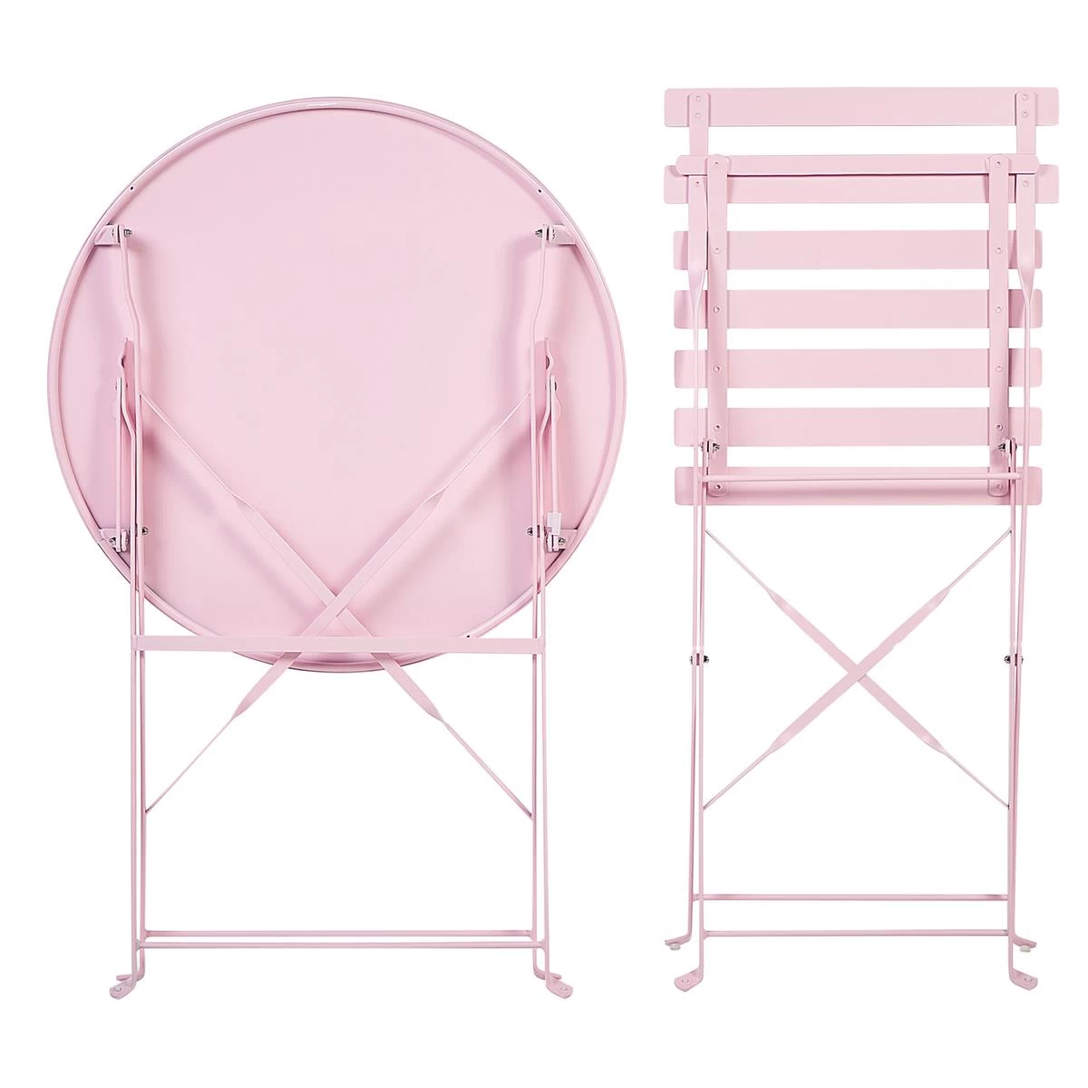 Beliani - FIORI - Bistroset Voor 2 - Roze - Staal - Afbeelding 10