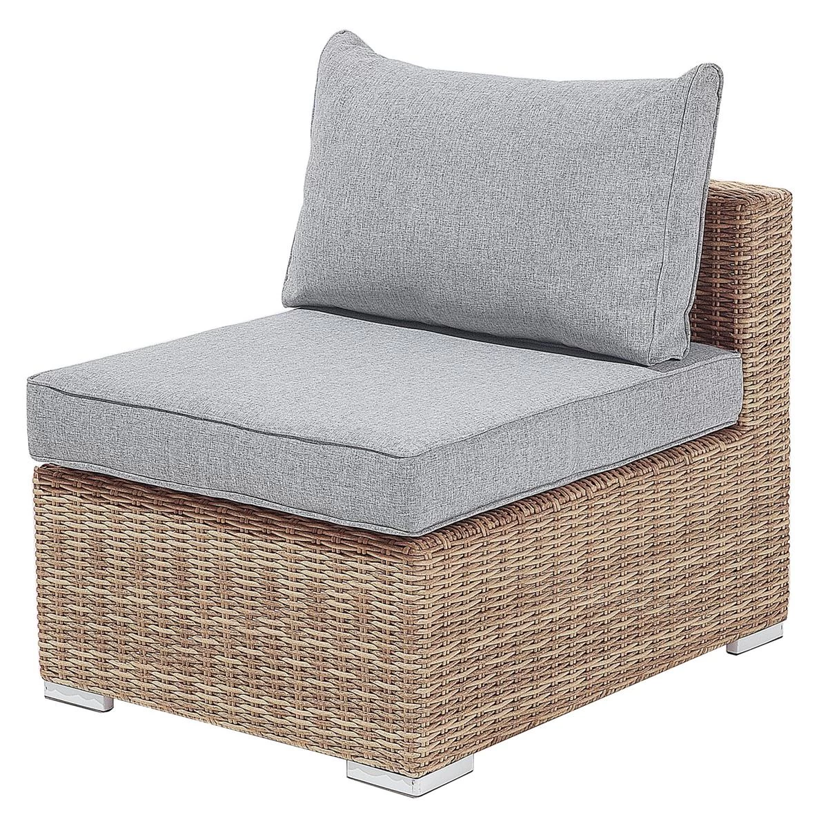 Beliani - CONTARE - Loungeset Voor 6 - Bruin - Linkszijdig - PE Rotan - Afbeelding 6