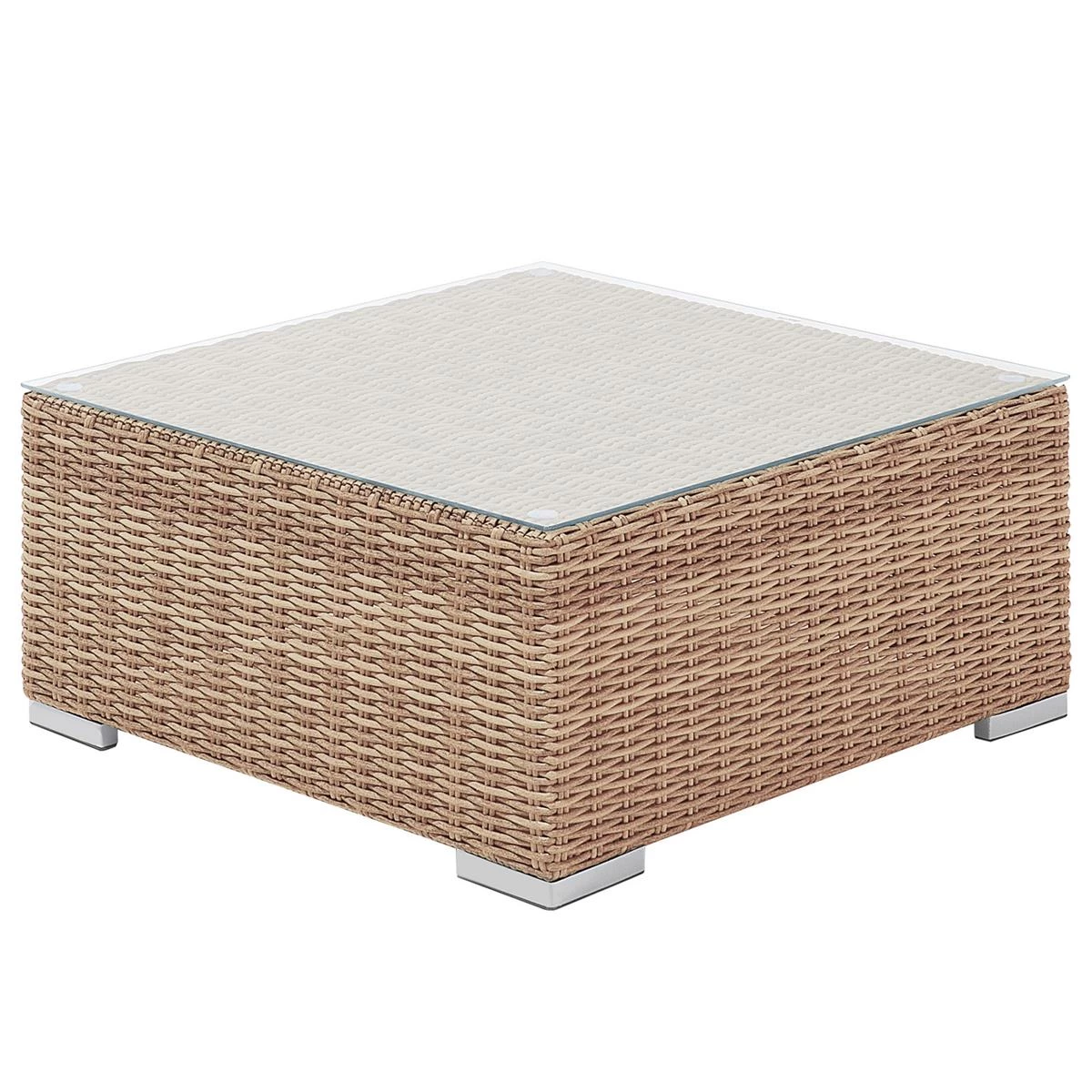 Beliani - CONTARE - Loungeset Voor 6 - Bruin - Linkszijdig - PE Rotan - Afbeelding 8