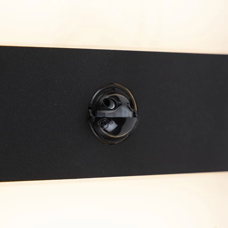 QAZQA Buitenwandlamp Zwart IP44 Incl. LED Met Bewegingsmelder - Dualy - Afbeelding 7