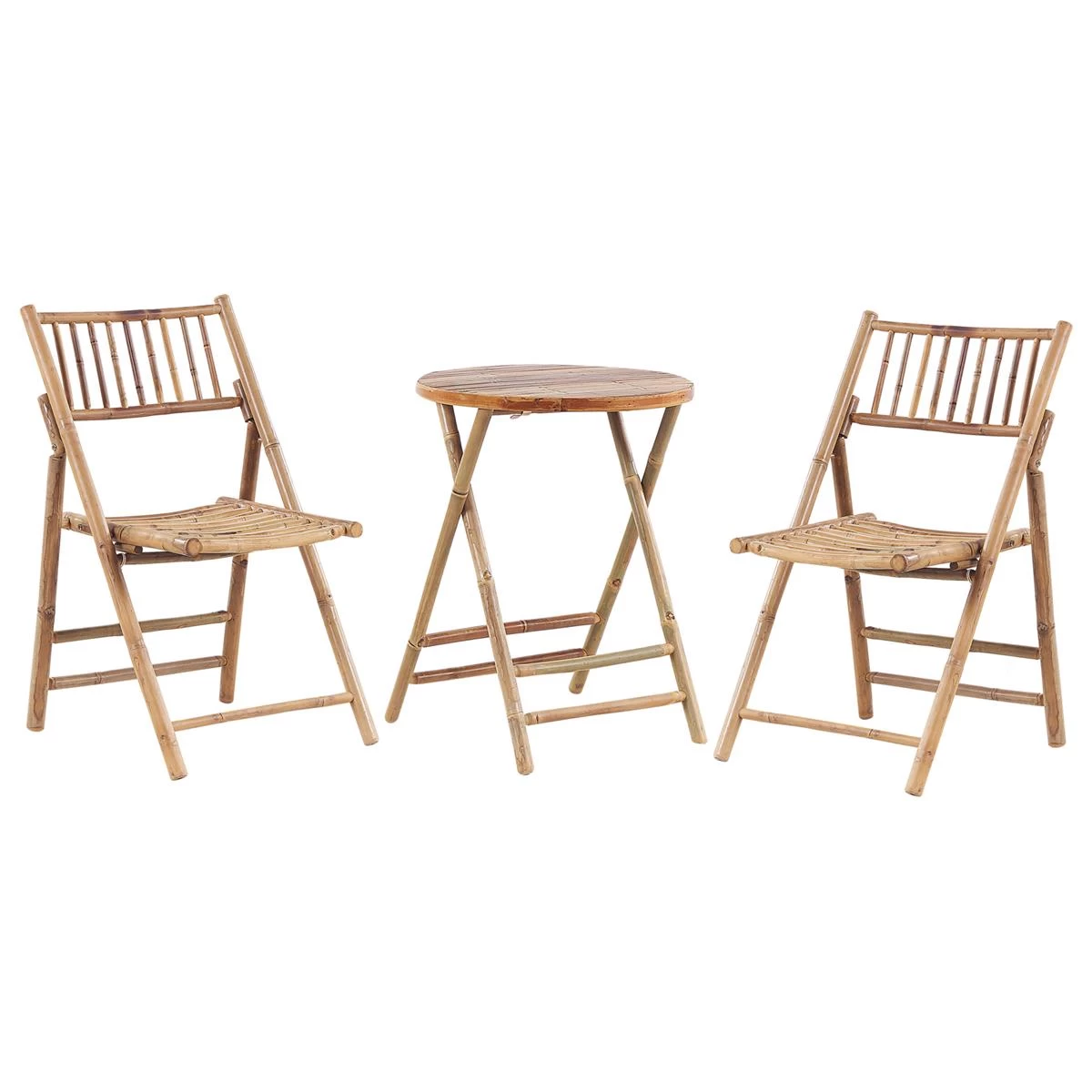 Beliani-SAVELLETRI-Bistroset Voor 2-Lichte Houtkleur-Bamboehout - Afbeelding 3