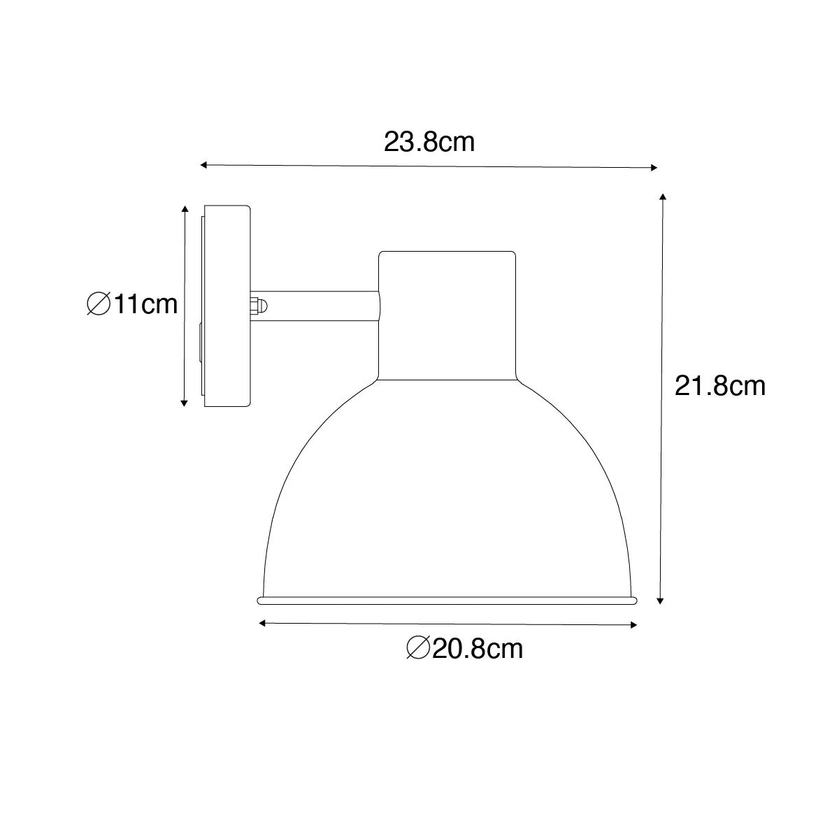 QAZQA Industriële Buitenwandlamp Donkergrijs Rond IP44 - Natas - Afbeelding 5