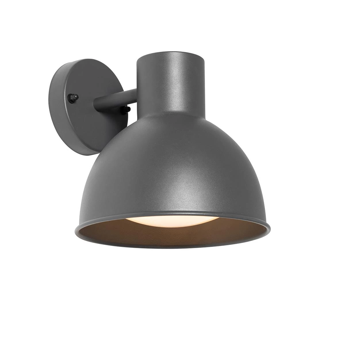 QAZQA Industriële Buitenwandlamp Donkergrijs Rond IP44 - Natas - Afbeelding 2