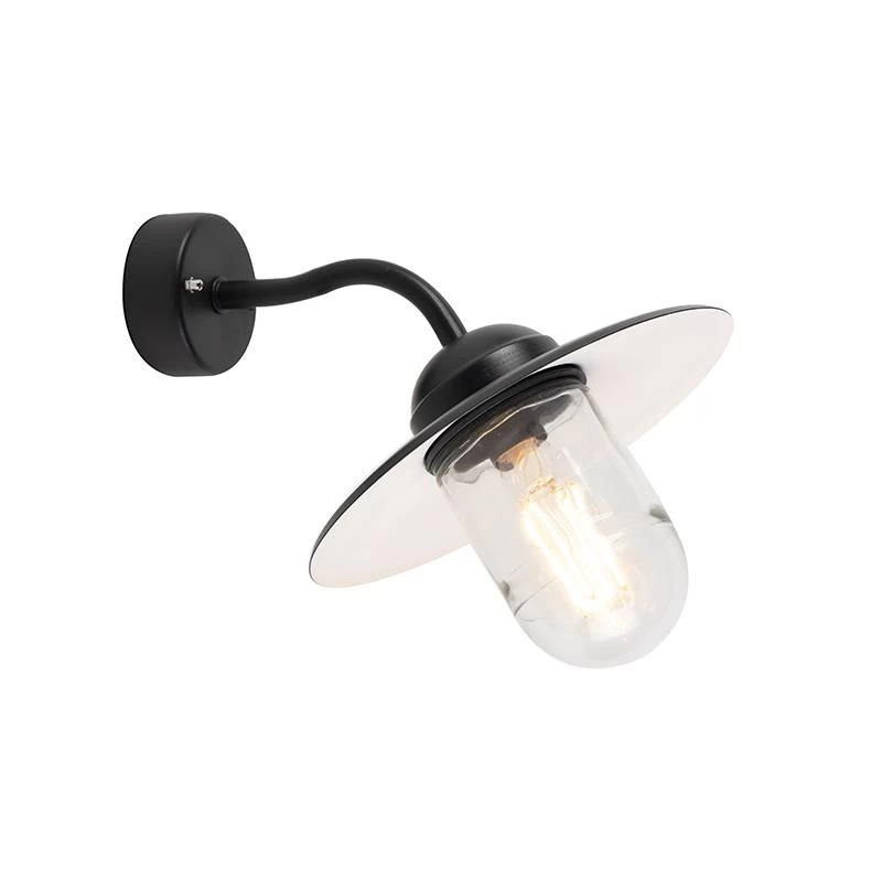 QAZQA Buitenwandlamp Zwart IP44 - Munich