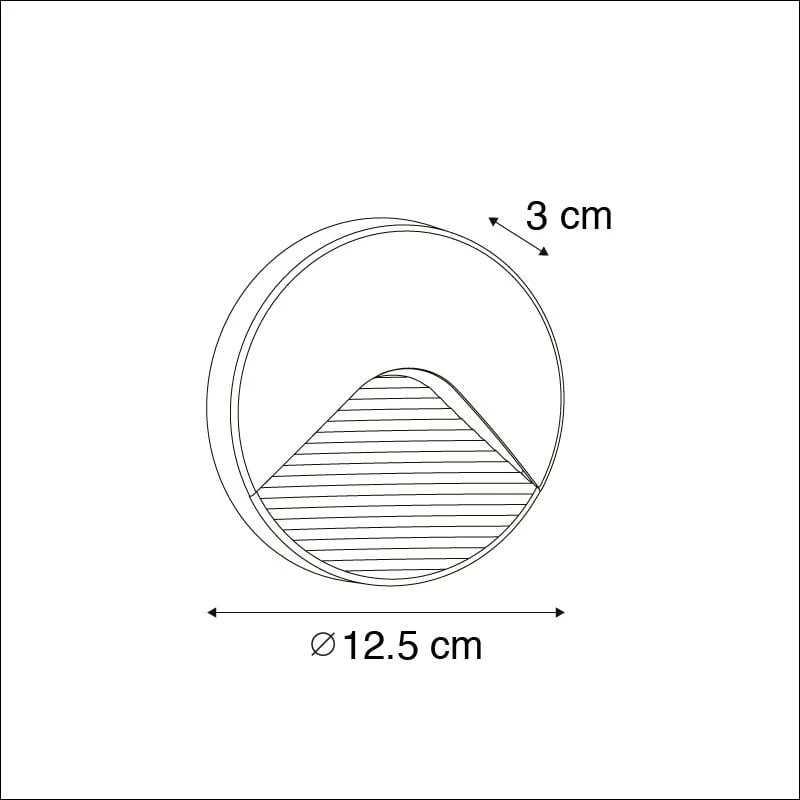 QAZQA Moderne Buitenwandlamp Rond Incl. LED - Pod - Afbeelding 5