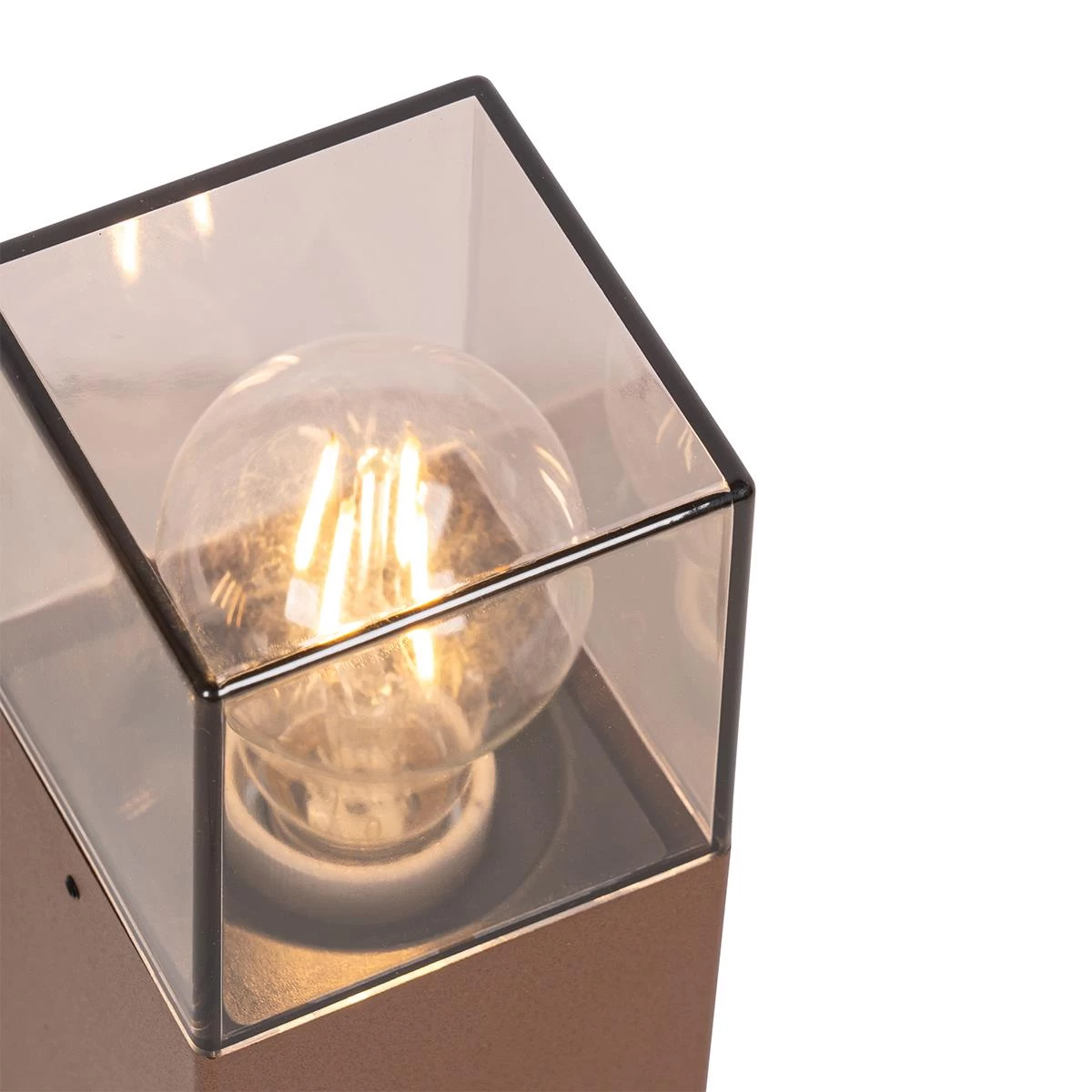 QAZQA Industriƫle Staande Buitenlamp Roestbruin 30 Cm IP44 - Denmark - Afbeelding 3