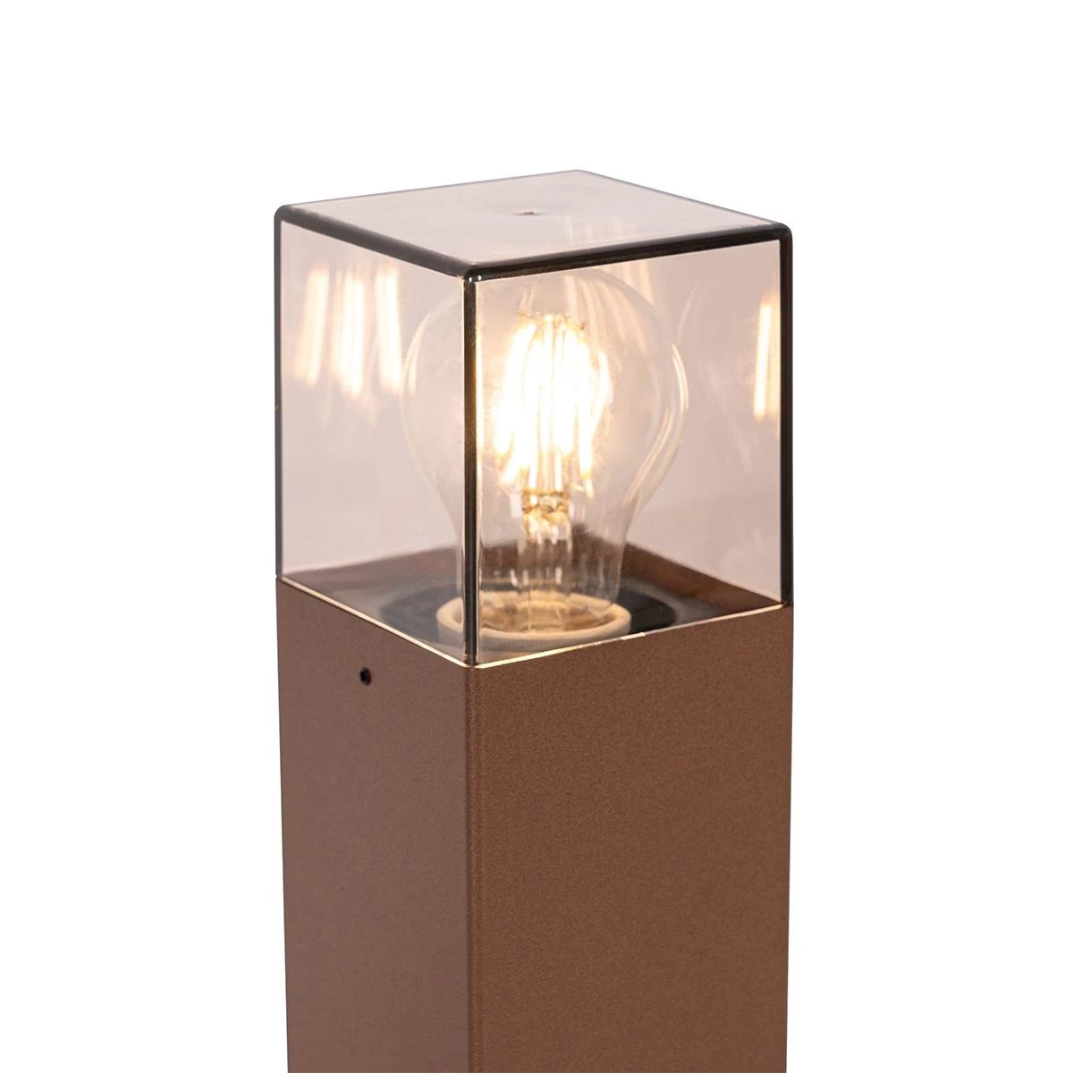 QAZQA Industriƫle Staande Buitenlamp Roestbruin 30 Cm IP44 - Denmark - Afbeelding 4