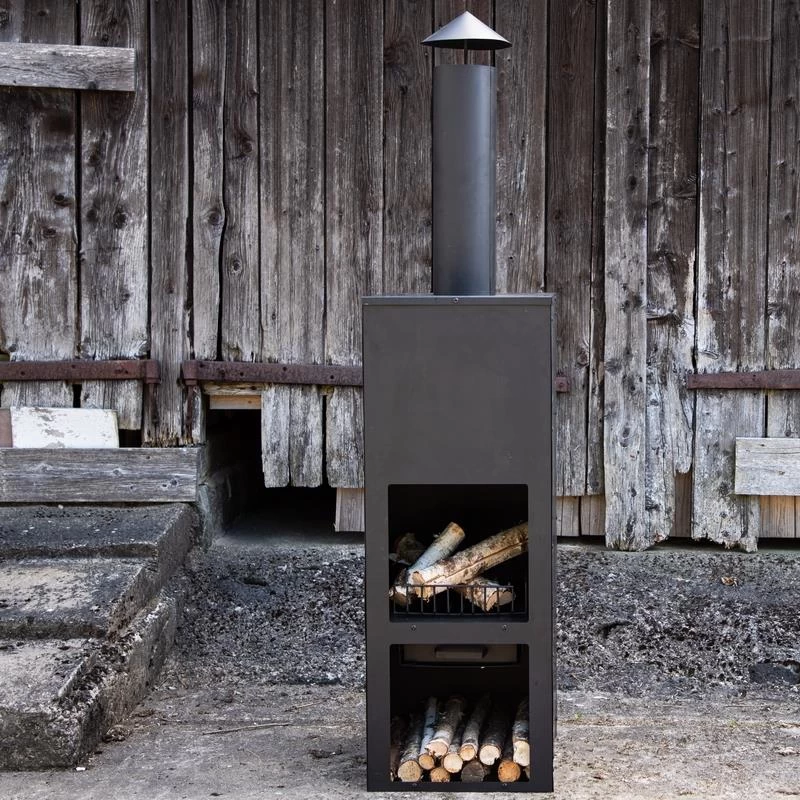 24Designs Uppsala Vuurhaard Zwart - Afbeelding 3