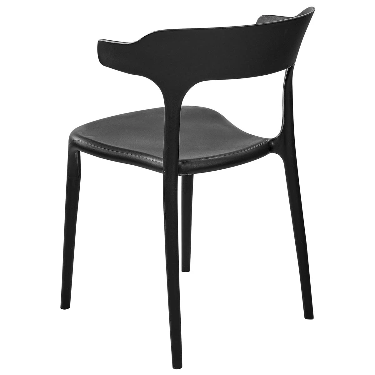 Beliani - GUBBIO - Eetkamerstoel Set - Zwart - Polypropyleen - Afbeelding 5