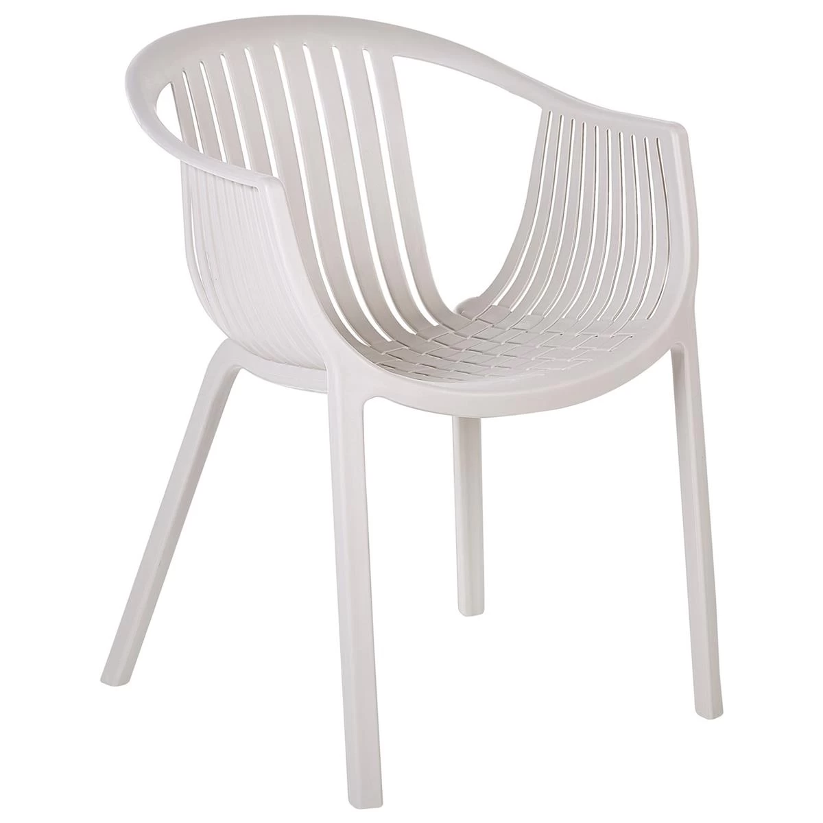 Beliani-NAPOLI-Tuinstoelen Set Van 4-Beige-Synthetisch Materiaal - Afbeelding 5