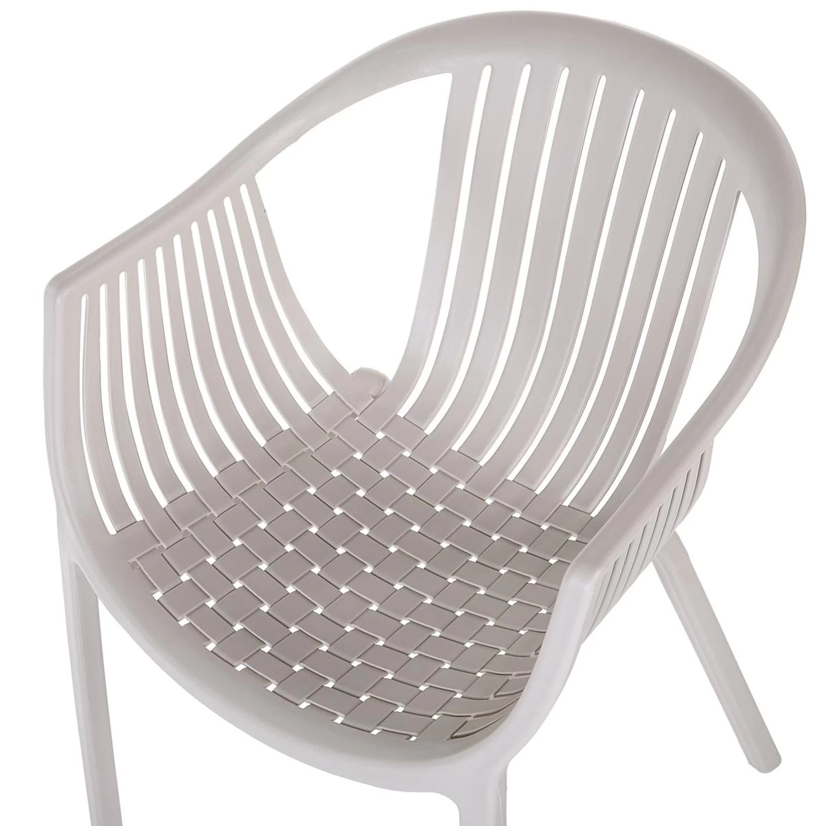 Beliani-NAPOLI-Tuinstoelen Set Van 4-Beige-Synthetisch Materiaal - Afbeelding 7