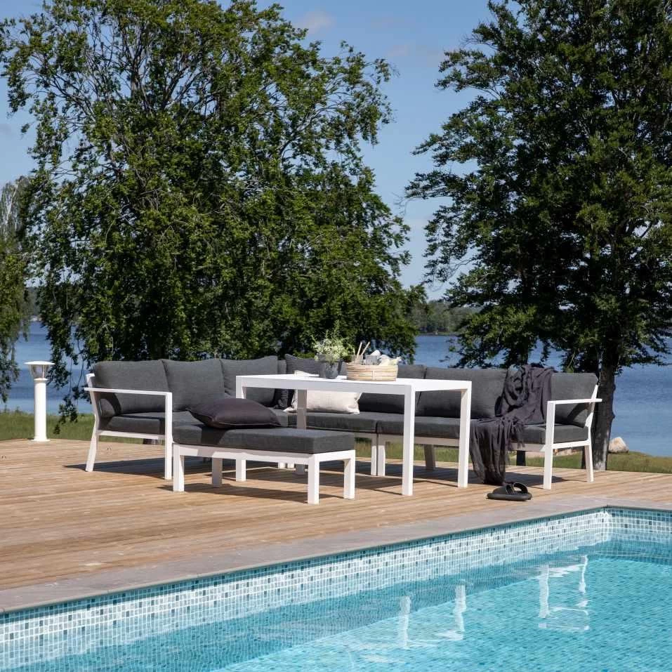 24Designs Alentejo Tuinset - Wit Aluminium - Afbeelding 3