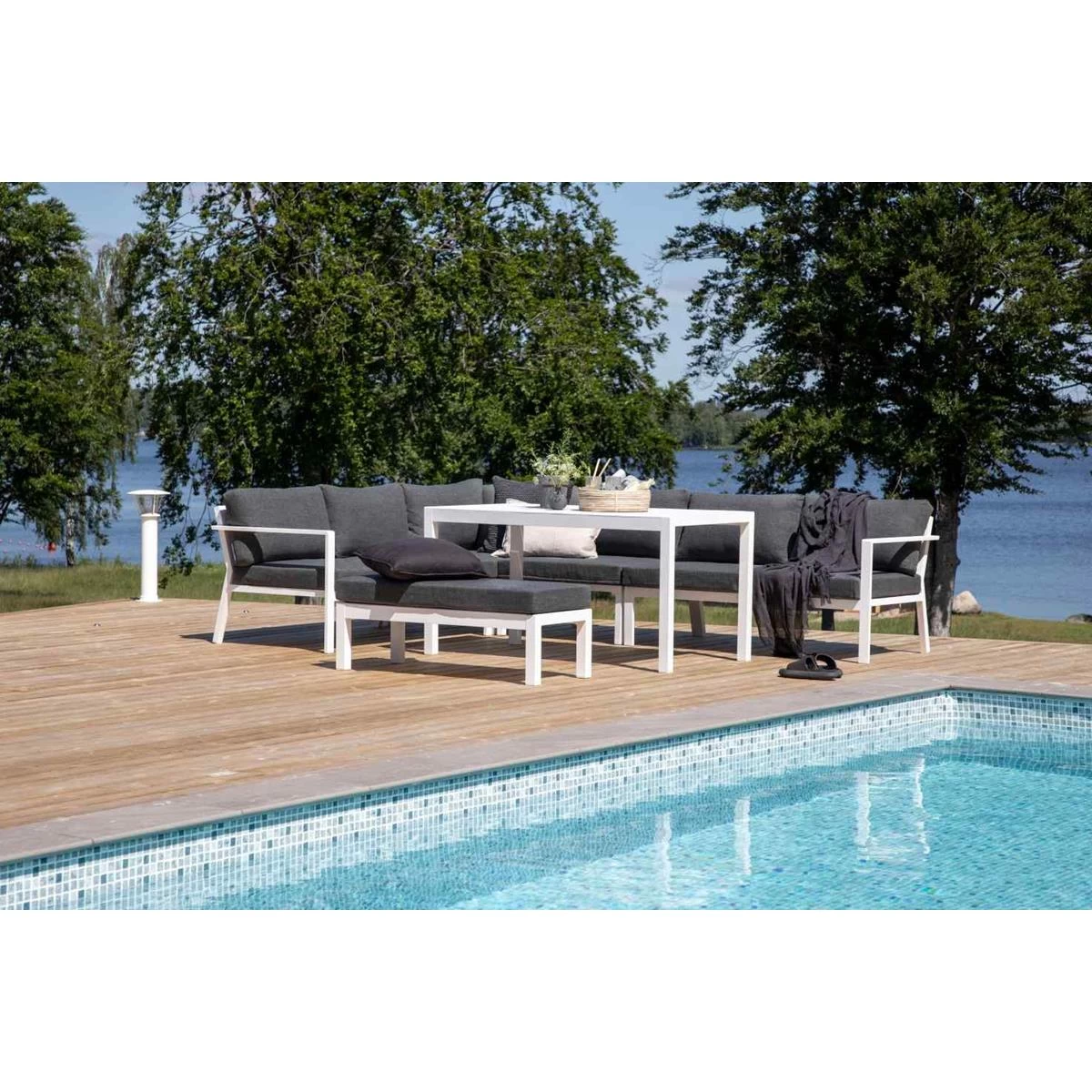 24Designs Alentejo Tuinset - Wit Aluminium - Afbeelding 8