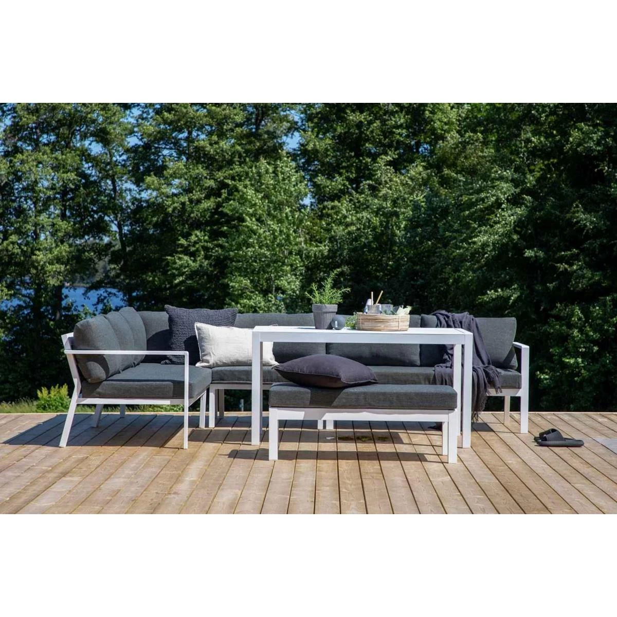 24Designs Alentejo Tuinset - Wit Aluminium - Afbeelding 7