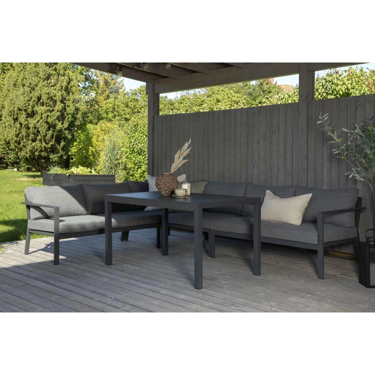 24Designs Alentejo Tuinset - Zwart Aluminium - Afbeelding 4