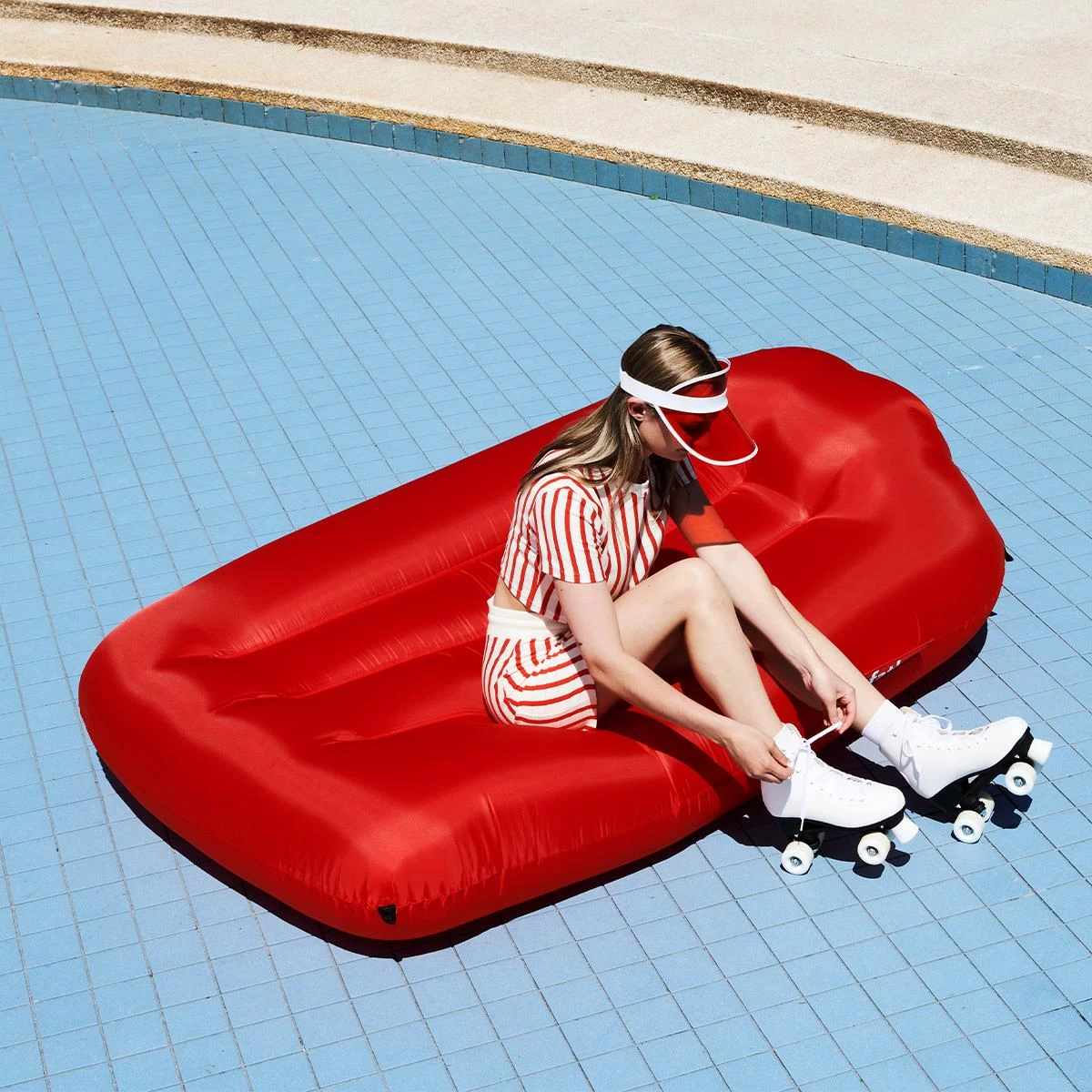 Fatboy Air Lounger - Luchtzak - Oplaasbare Zitzak Lamzac L - Rood - Afbeelding 2