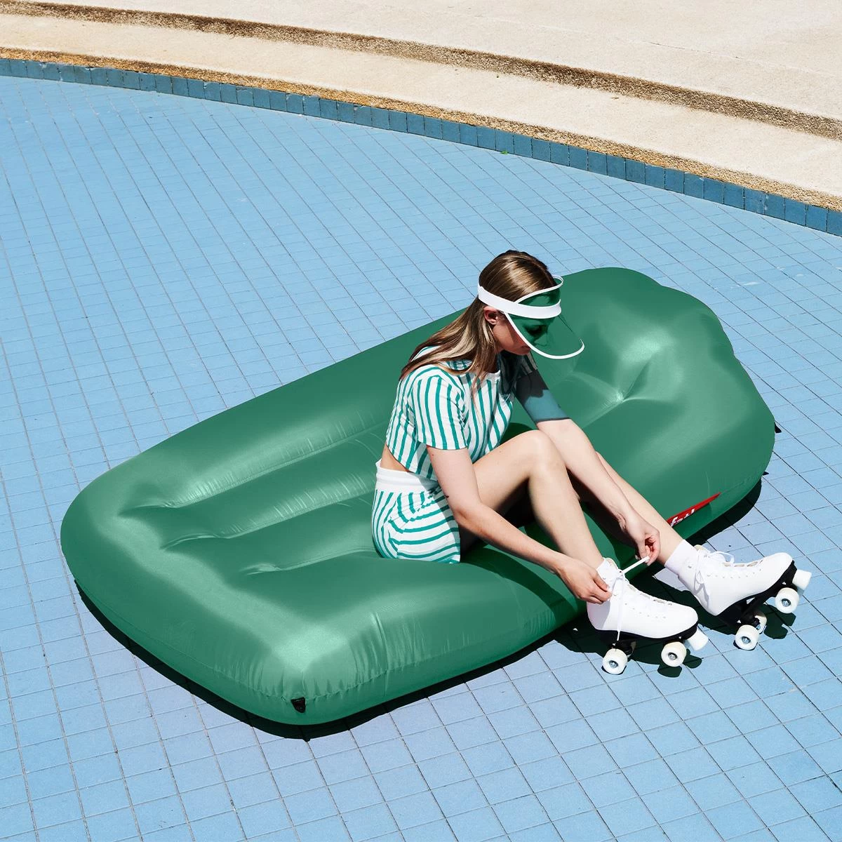 Fatboy Air Lounger - Luchtzak - Oplaasbare Zitzak Lamzac L - Groen - Afbeelding 2