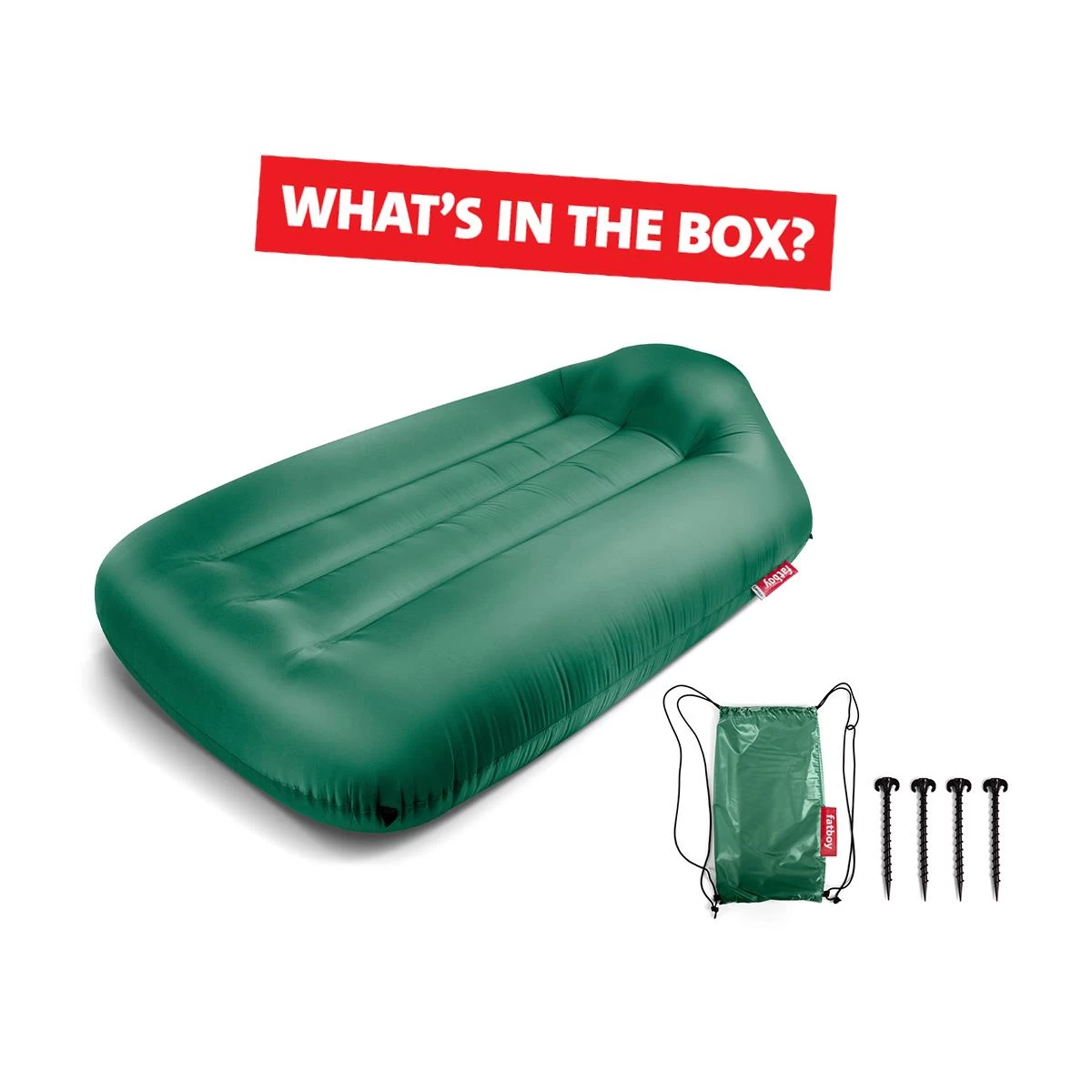 Fatboy Air Lounger - Luchtzak - Oplaasbare Zitzak Lamzac L - Groen - Afbeelding 5