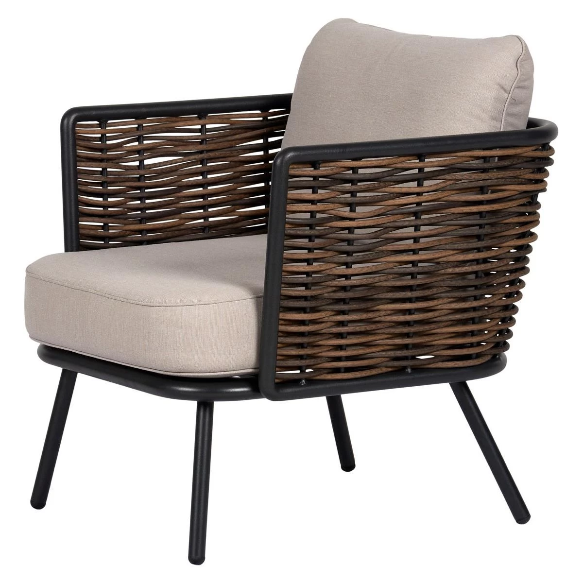 Lisomme Marit 4 Delige Tuin Loungeset Bruin - Met Zitkussens - Afbeelding 6