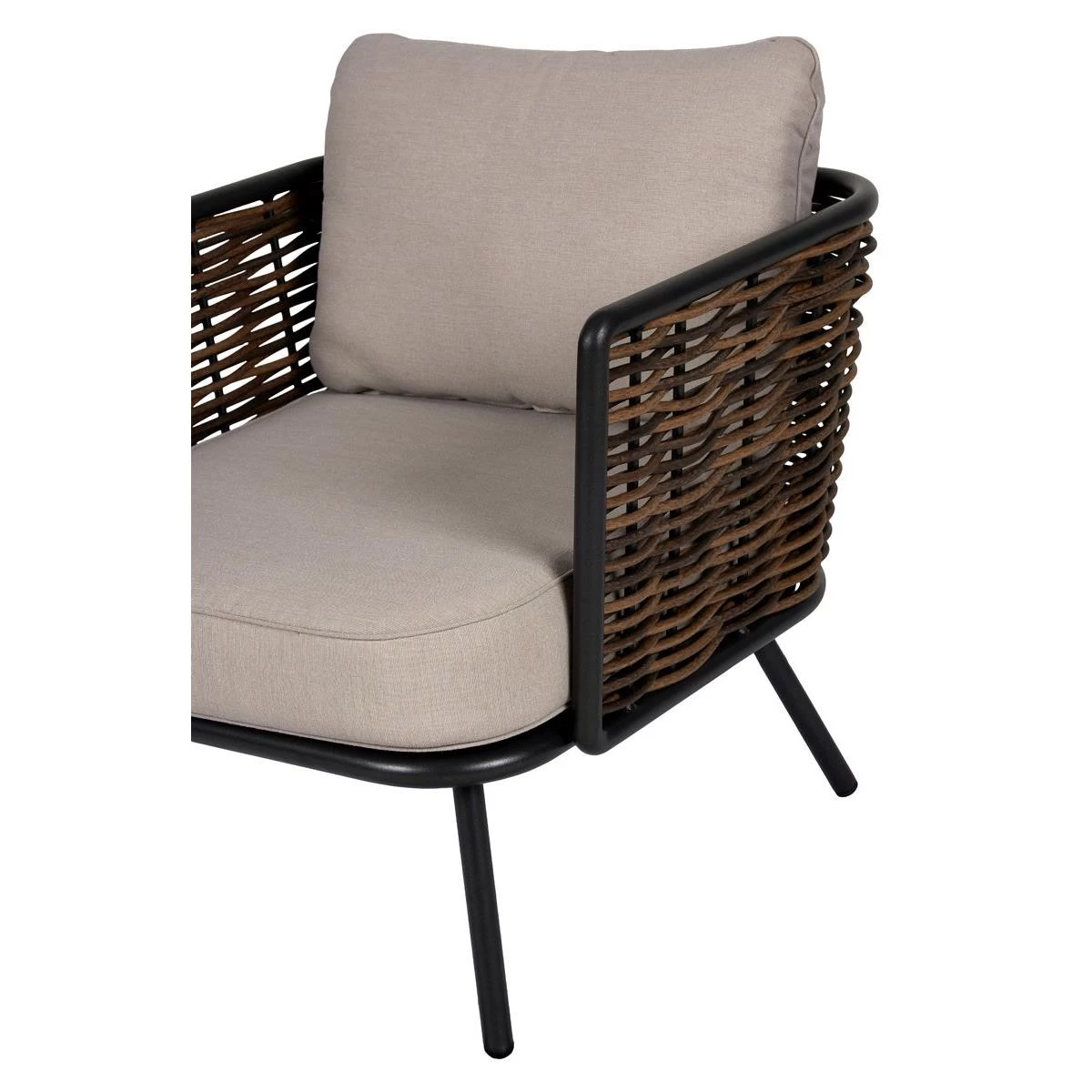 Lisomme Marit 4 Delige Tuin Loungeset Bruin - Met Zitkussens - Afbeelding 8