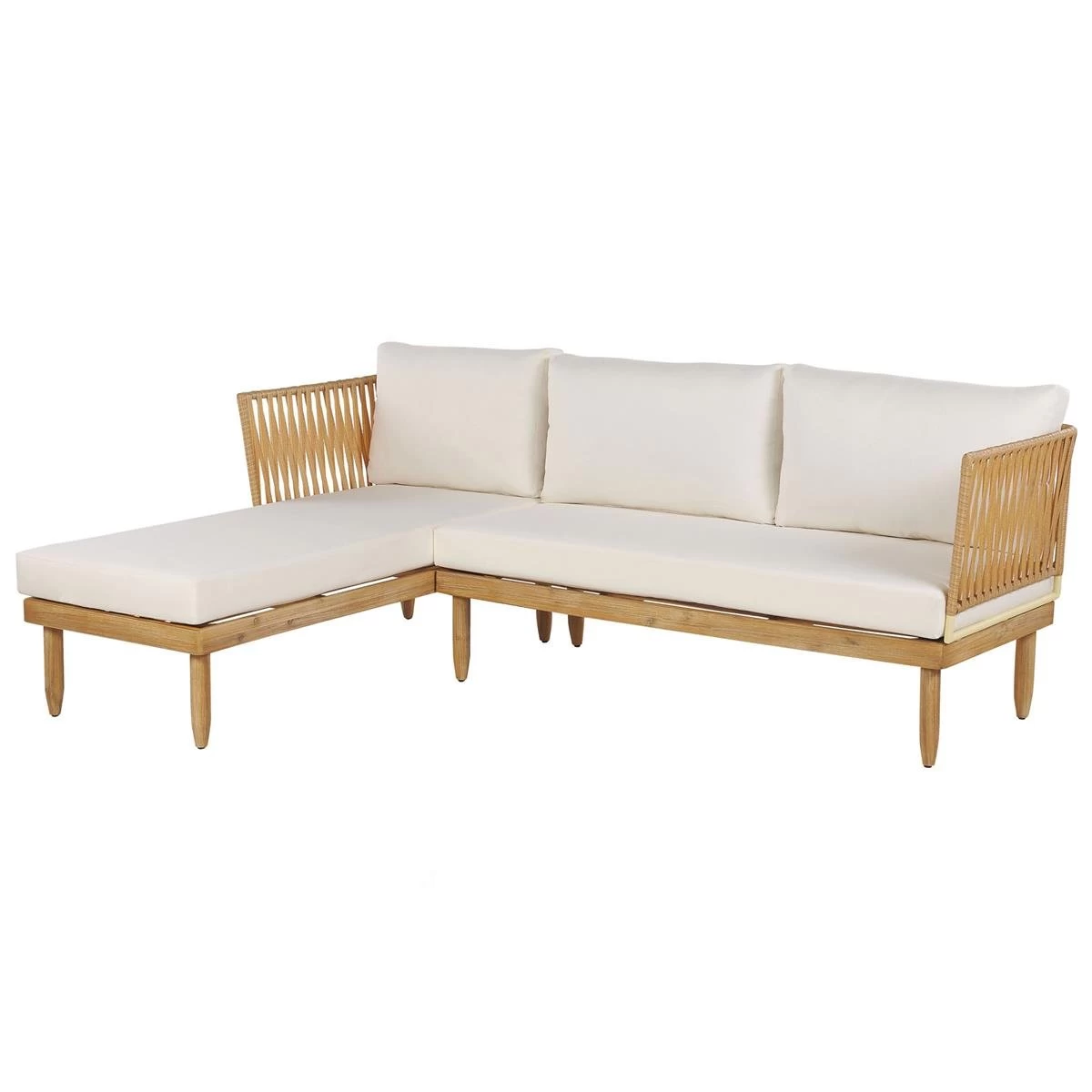 Beliani - CREMONA - Loungeset Voor 4 - Lichte Houtkleur - Acaciahout - Afbeelding 3