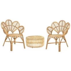 Beliani - FLORENTINE II | LIMNI - Bistroset - Natuurlijk - Rotan