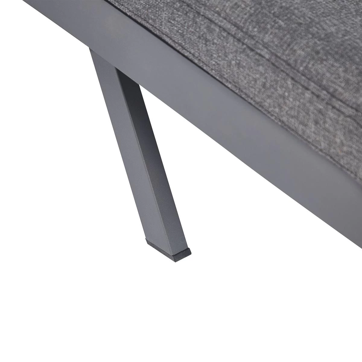 Beliani - AMELIA - Ligstoel - Donkergrijs - Textiel - Afbeelding 6