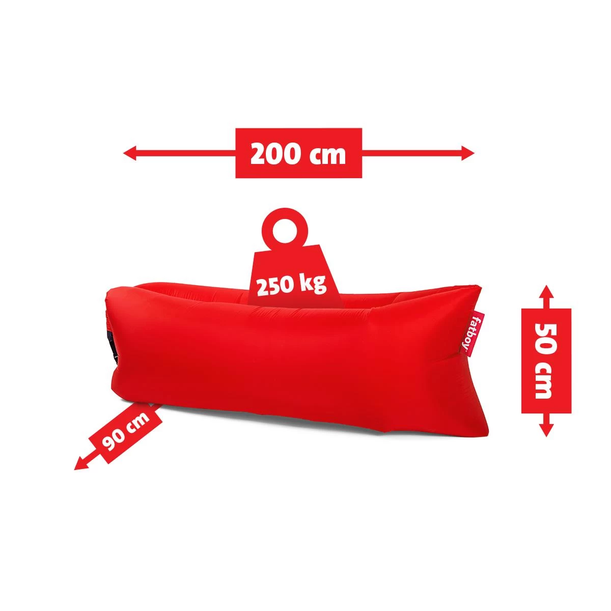 Fatboy Air Lounger - Luchtzak - Oplaasbare Zitzak Lamzac 3.0 - Rood - Afbeelding 4