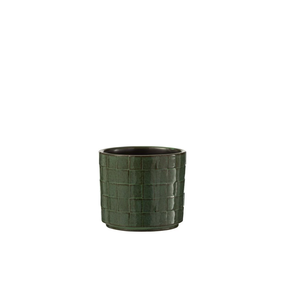 J-Line Bloempot Vierkant Keramiek Groen Small