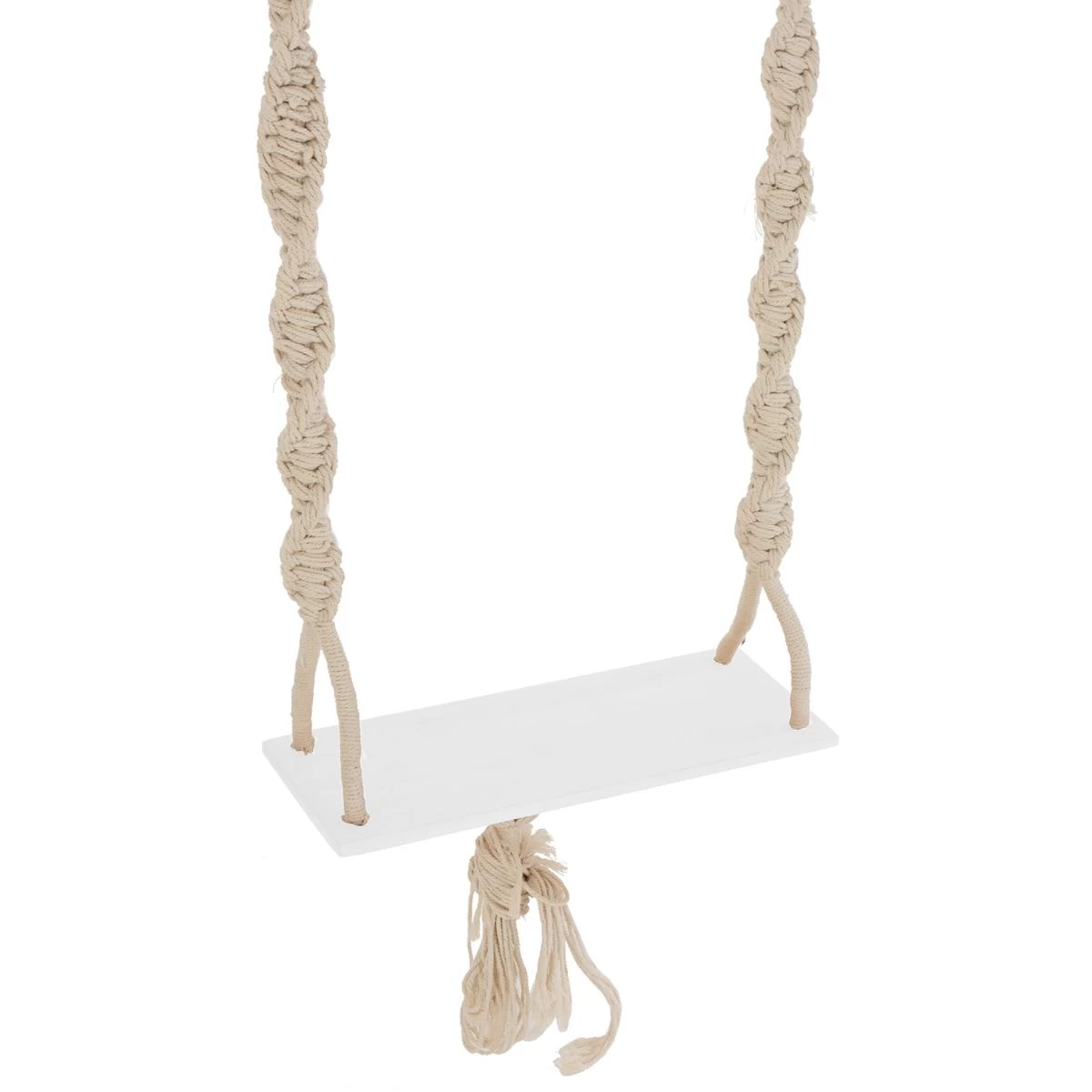 J-Line Schommel Boho Katoen|Hout Beige - Afbeelding 2