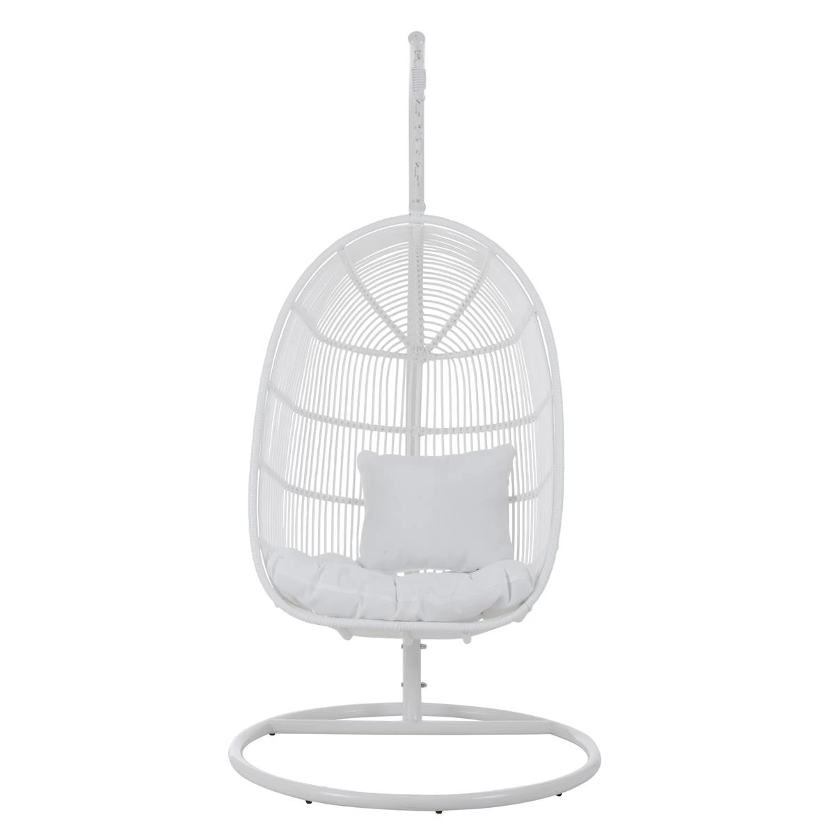 J-Line Hangstoel Ovaal Staal Wit - Afbeelding 2