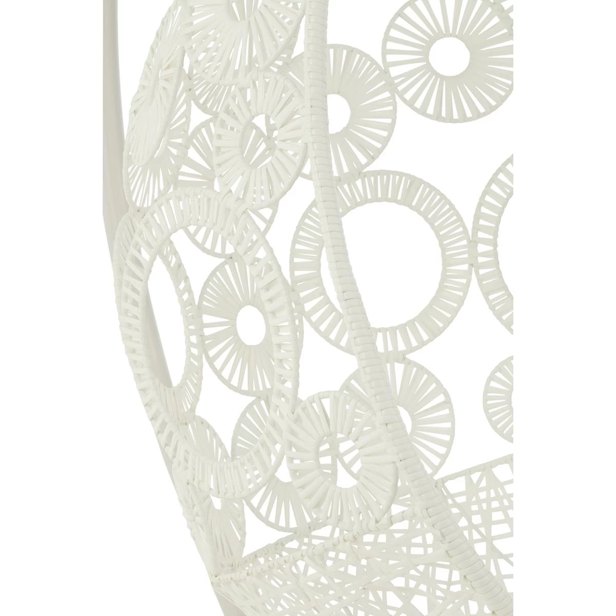 J-Line Hangstoel+Kussens Bula Metaal|Riet Wit - Afbeelding 8