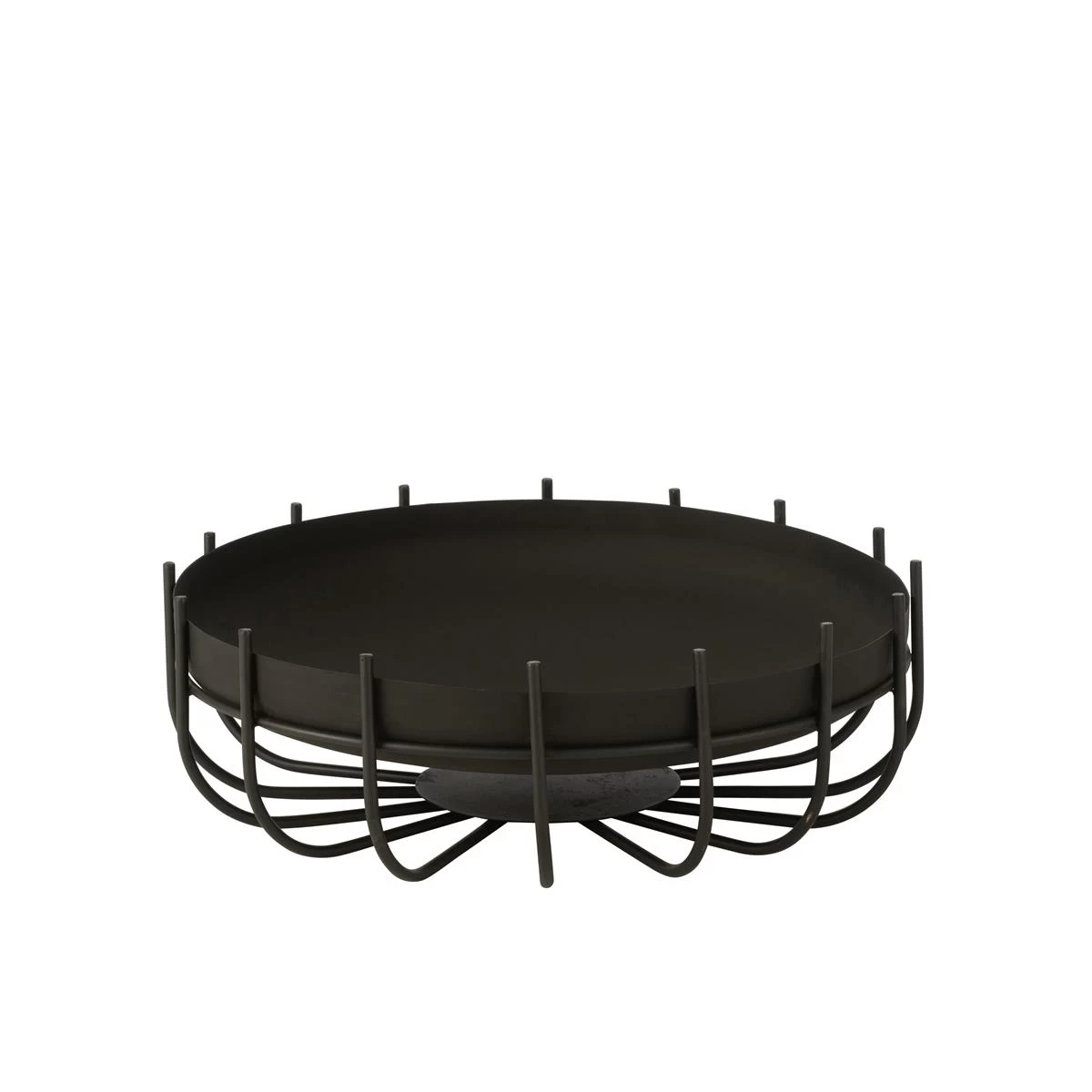 J-Line Vuurkorf Laag Ijzer Zwart Medium