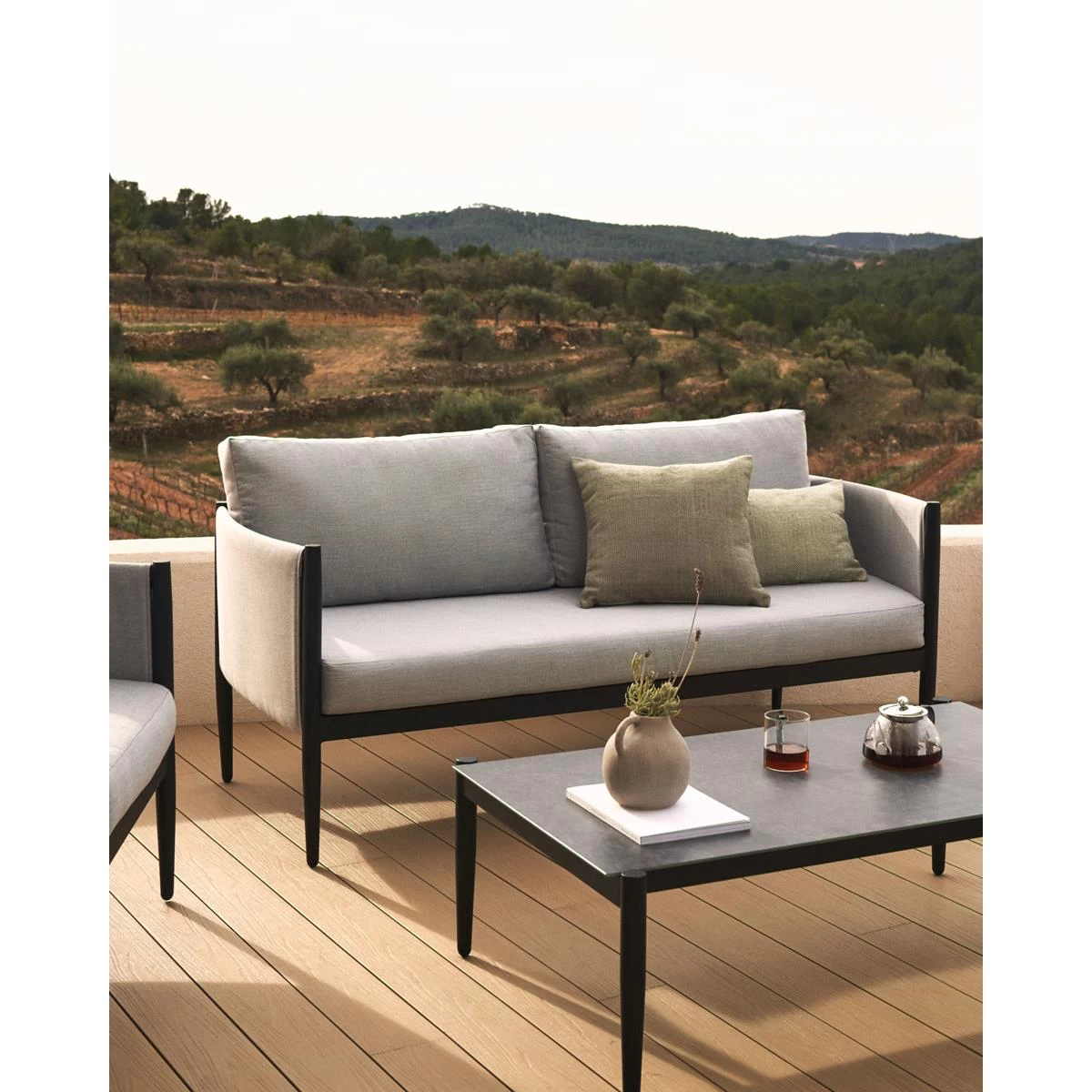 Kave Home - Satuna Set Van 2 Fauteuils, 2-zitsbank En Salontafel In - Afbeelding 5