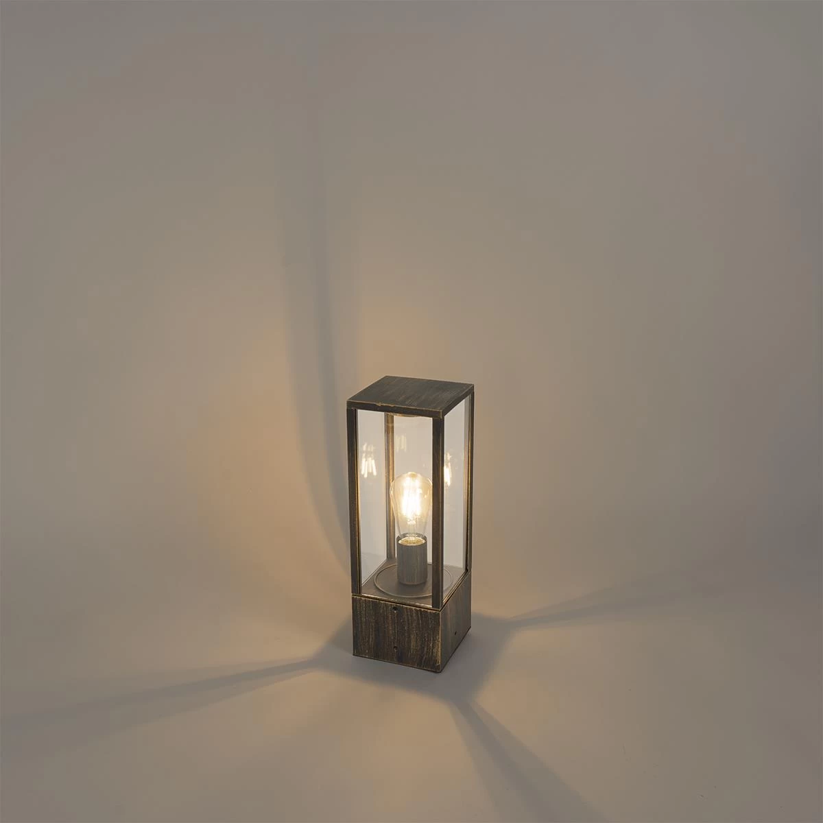 QAZQA Vintage Staande Buitenlamp Antiek Goud 40 Cm IP44 - Charlois - Afbeelding 9