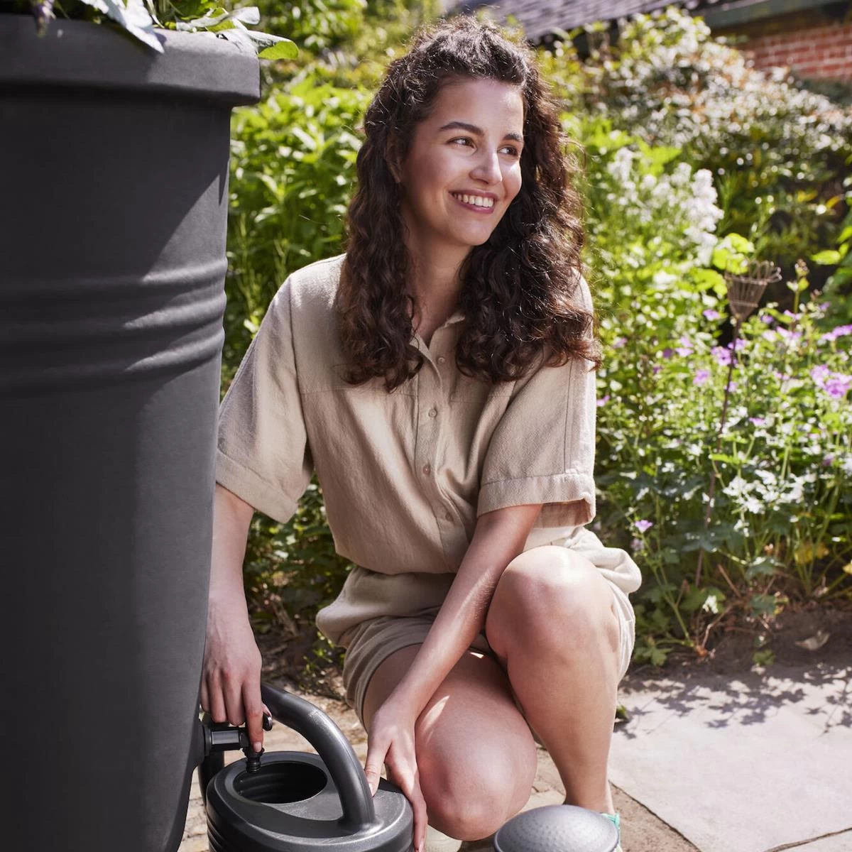 Elho Green Basics Plus Regenton 110 L - Zwart - Afbeelding 2