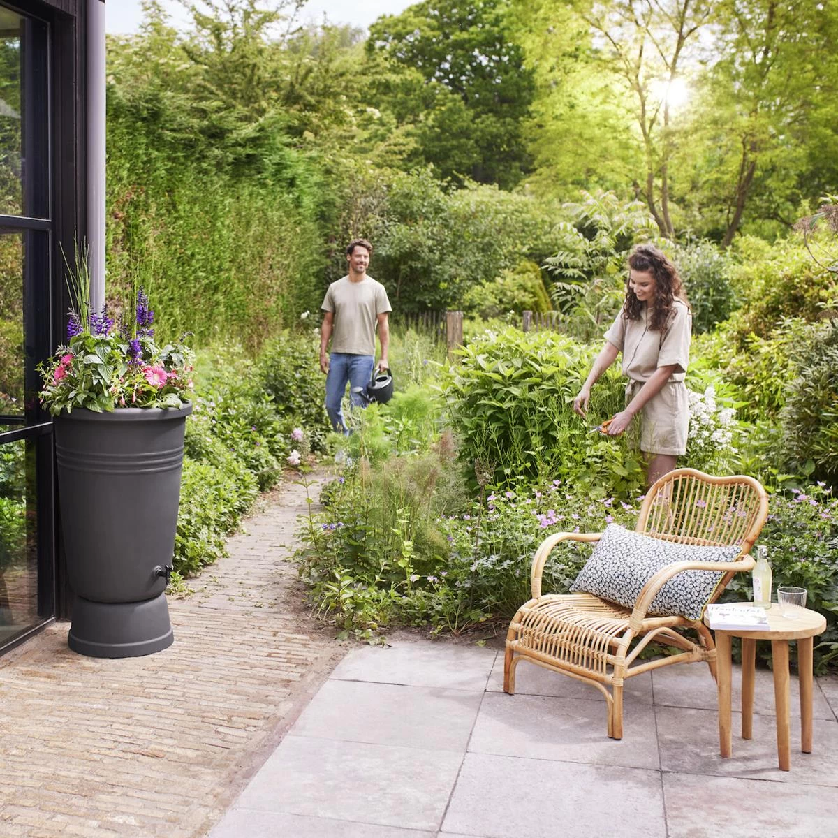 Elho Green Basics Plus Regenton 110 L - Zwart - Afbeelding 4