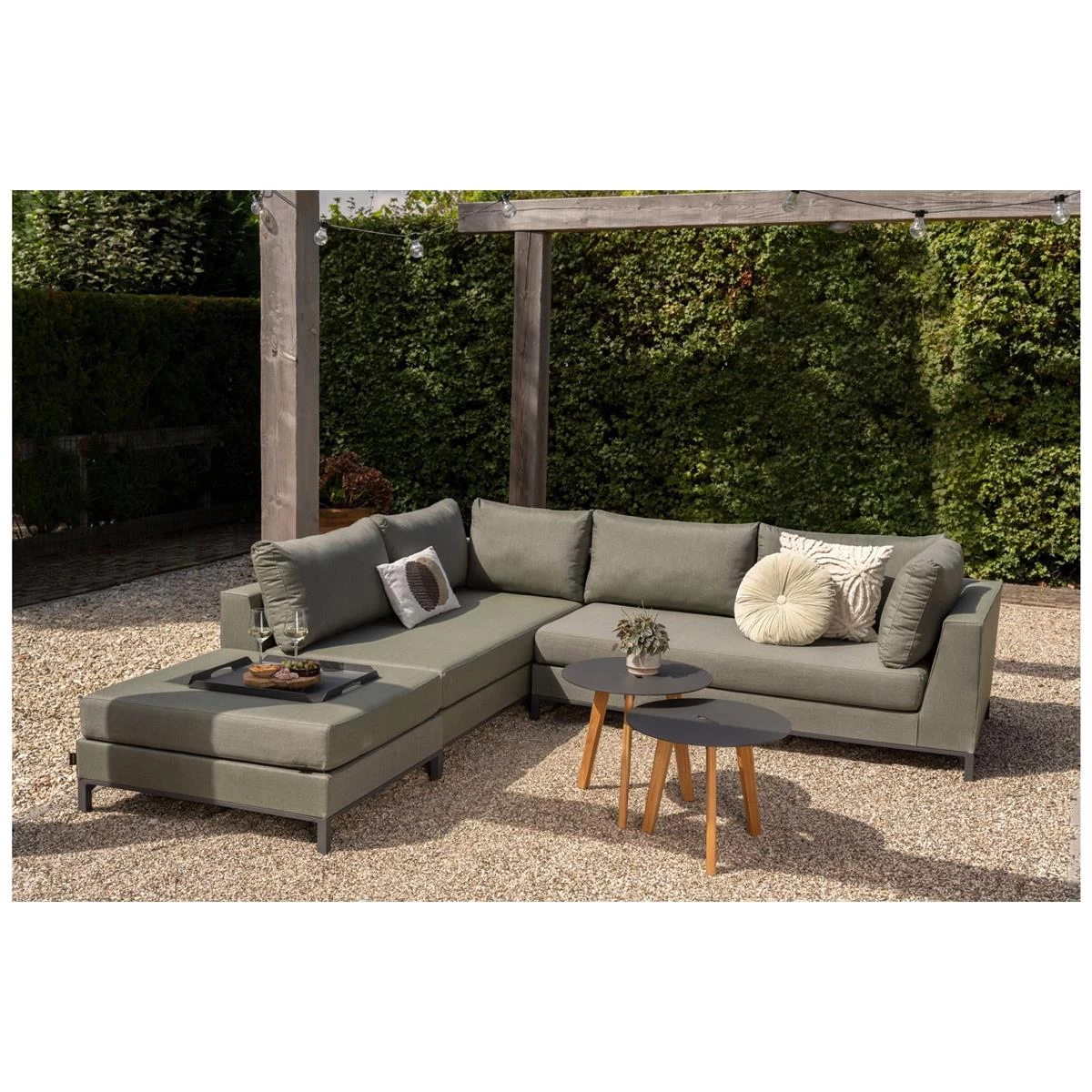 Exotan Loungeset Buiten Capri - Aluminium - Groen - 60x246x262 - Afbeelding 2