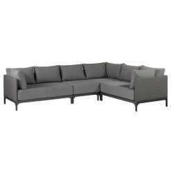 Exotan Loungeset Buiten Domino - Aluminium - Steengrijs - 88x300x225